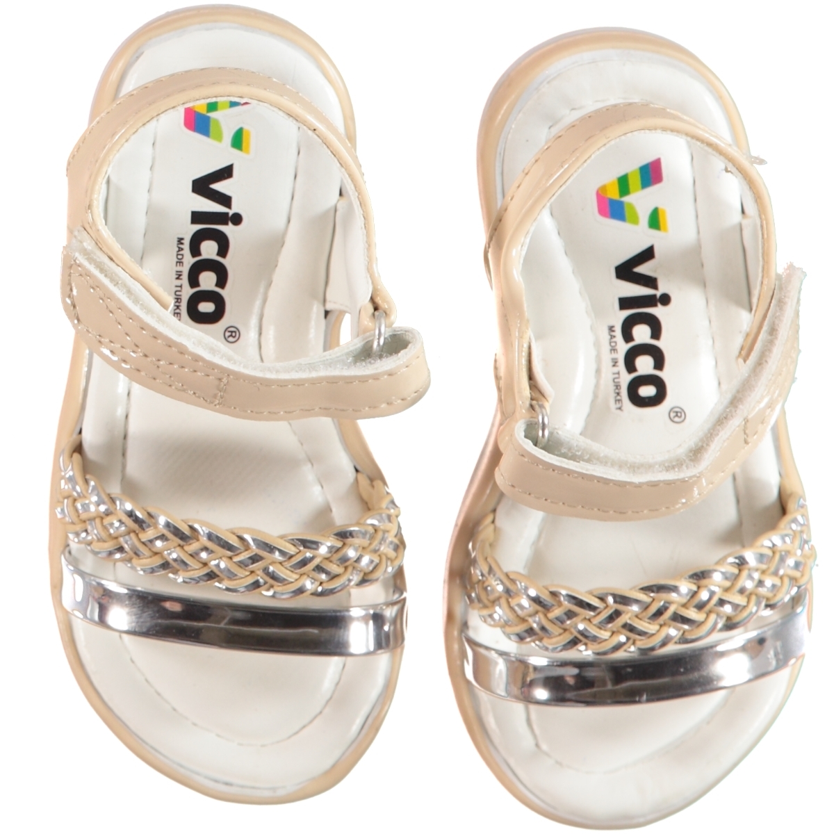 Vicco Kız Bebek Sandalet Ayakkabı 21-25 Numara Pudra Pembe