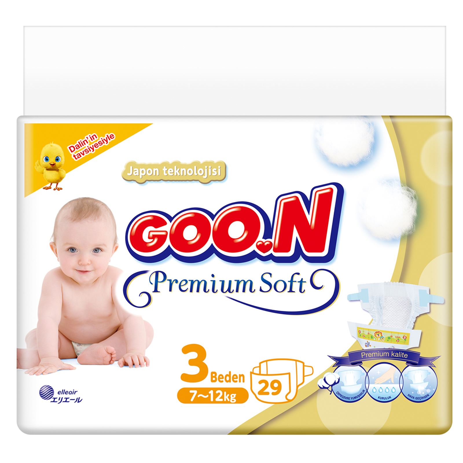 Goon Premium Soft Eko Bebek Bezi 3 Beden 29 Adet