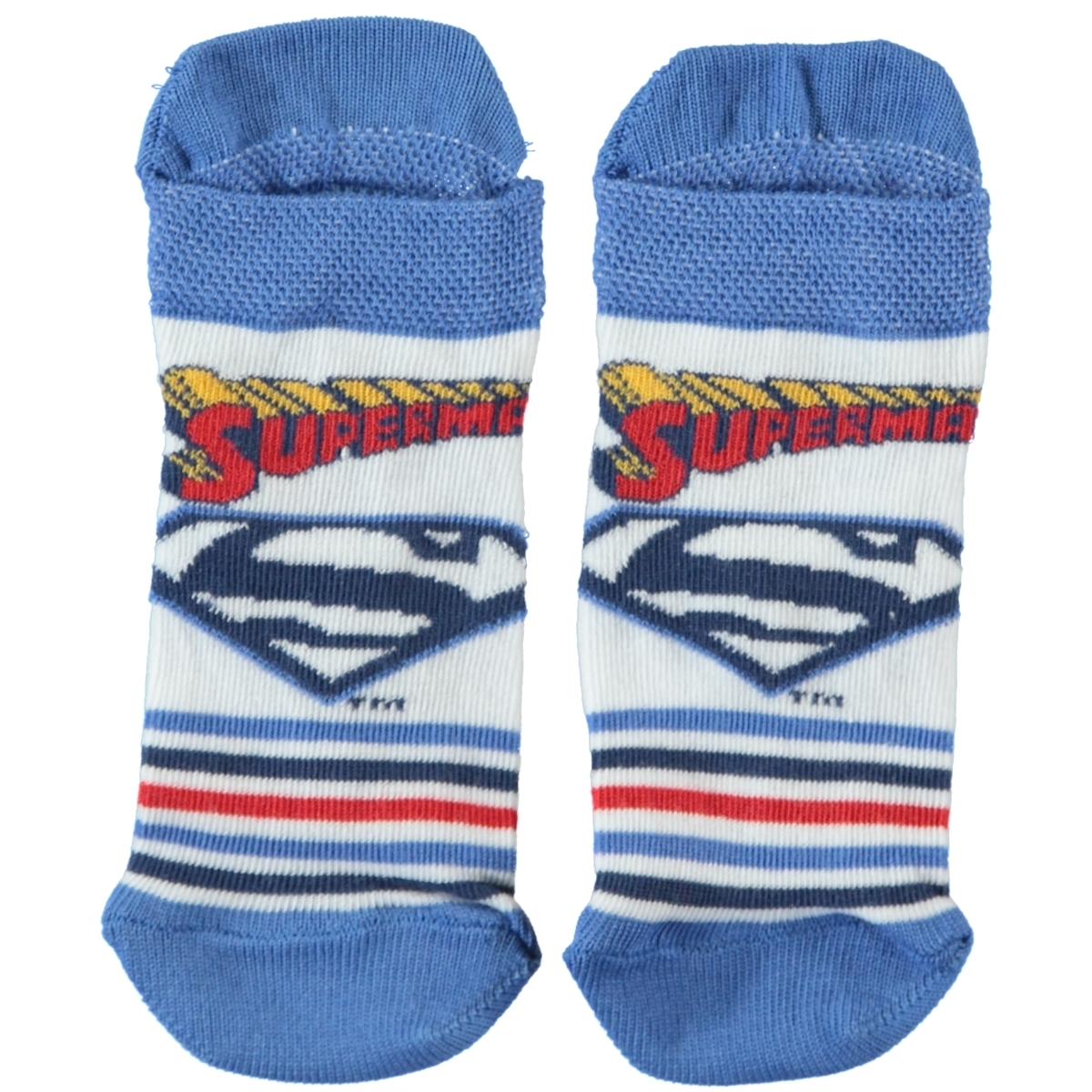 Süperman Erkek Çocuk Çorap 5-9 Yaş Mavi