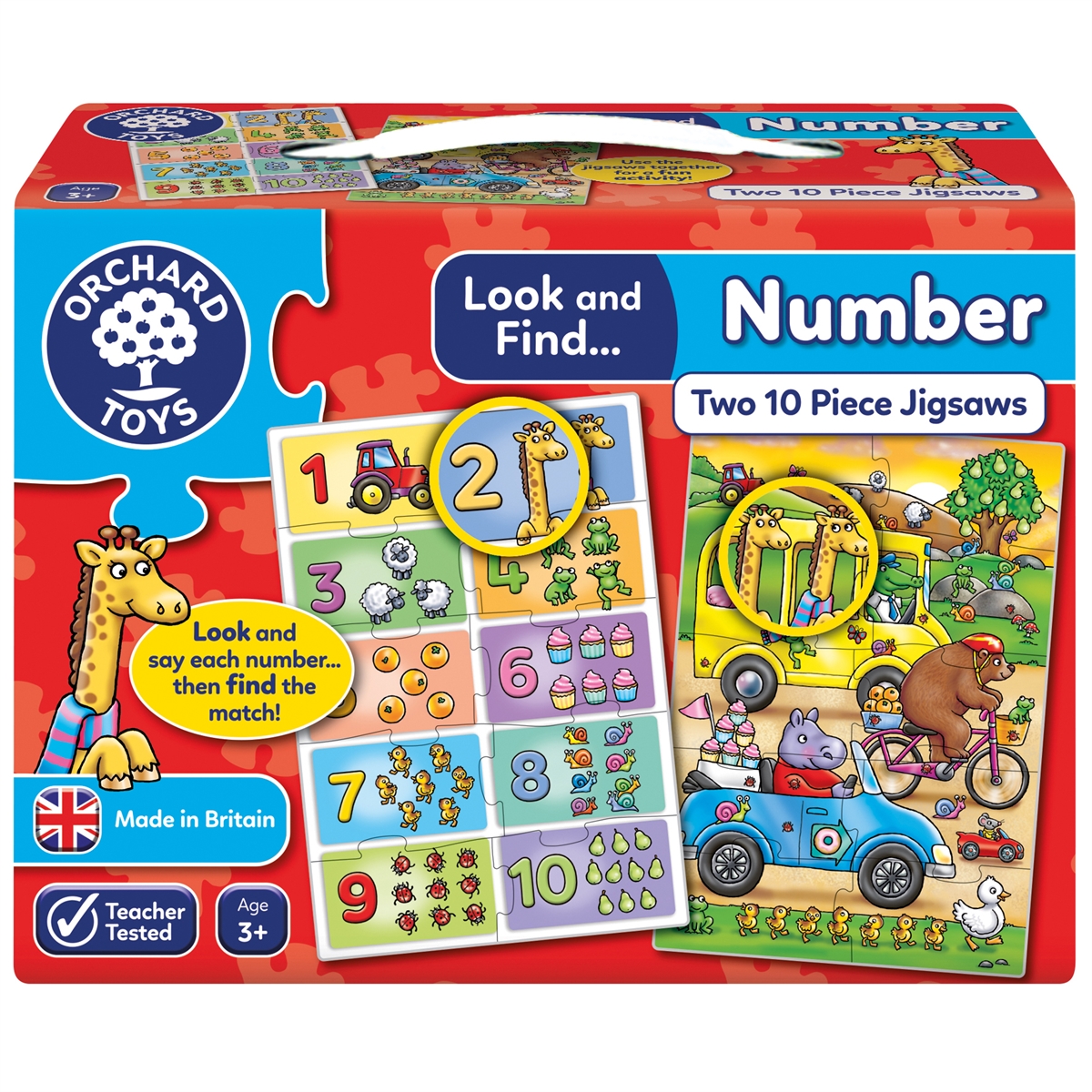 Orchard Toys 331 Bak ve Bul Sayılar İki Puzzle Bir Arada 3y +
