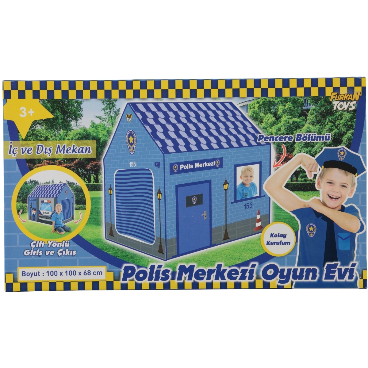 Furkan Toys Polis Merkezi Oyun Evi 3+ Mavi