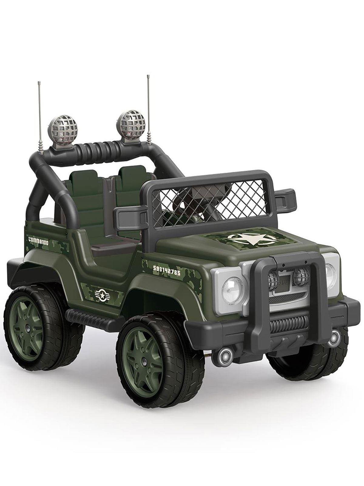 Dolu Commando Uzaktan Kumandalı Akülü Araba Jeep Yeşil 12 Volt