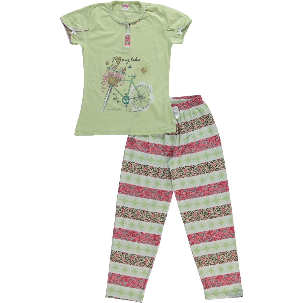 Civil Girls Kız Çocuk Pijama Takımı 10-12 Yeşil