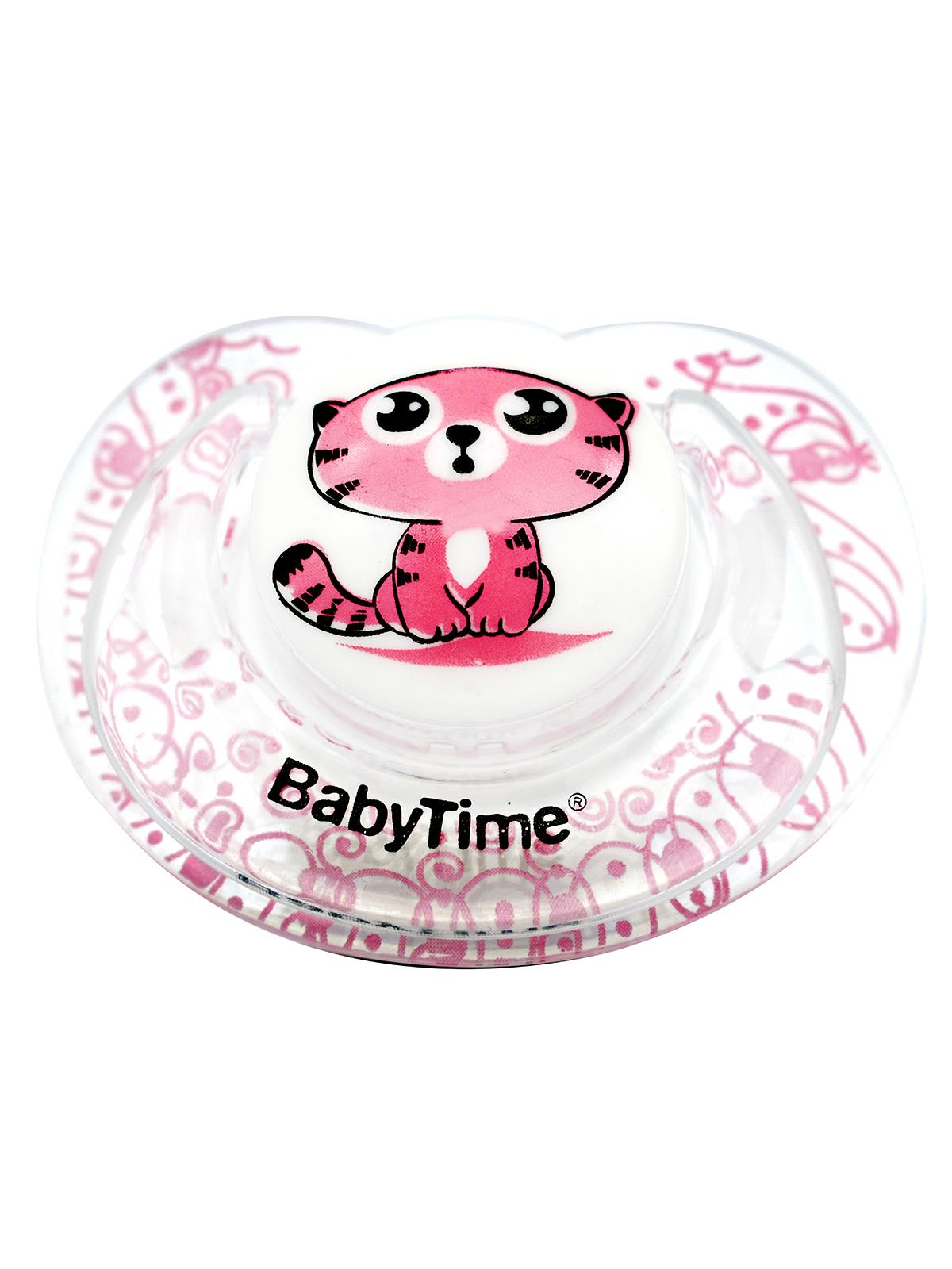 BabyTime Damaklı Silikon Desenli Emzik 6-18 Ay Pembe