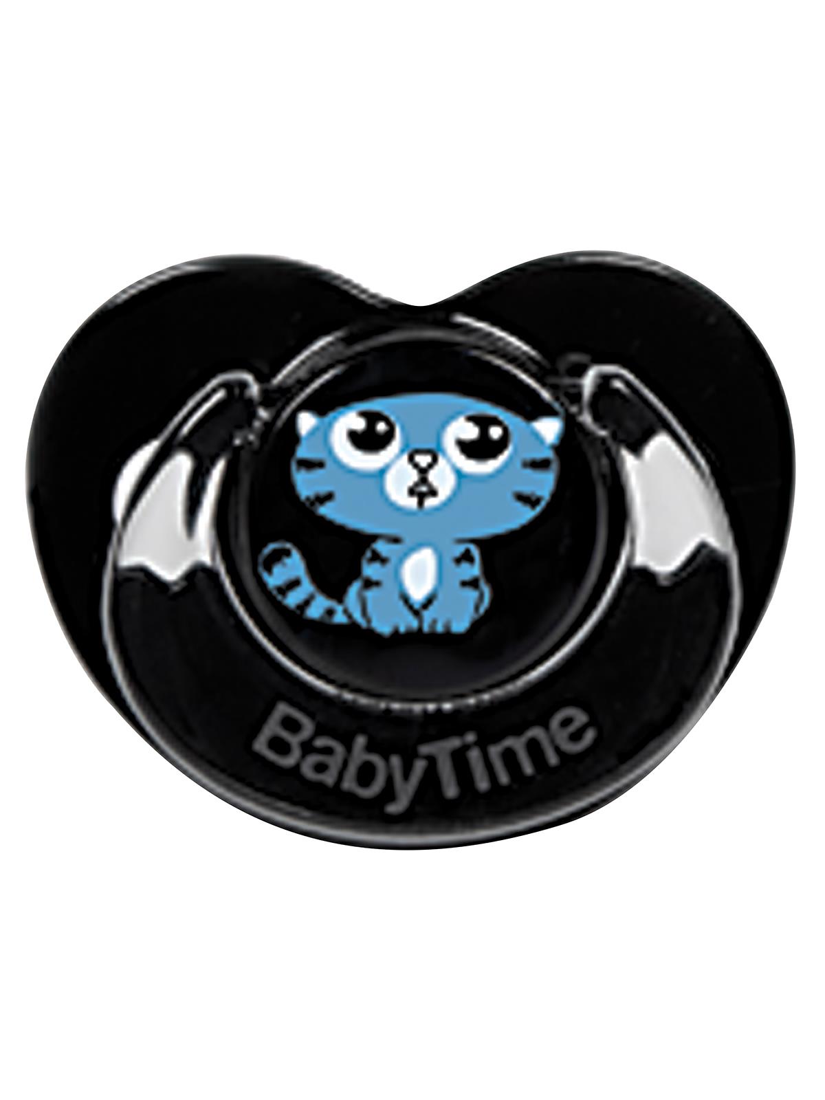 Baby Time Damaklı Silikon Emzik 6-18 Ay Siyah