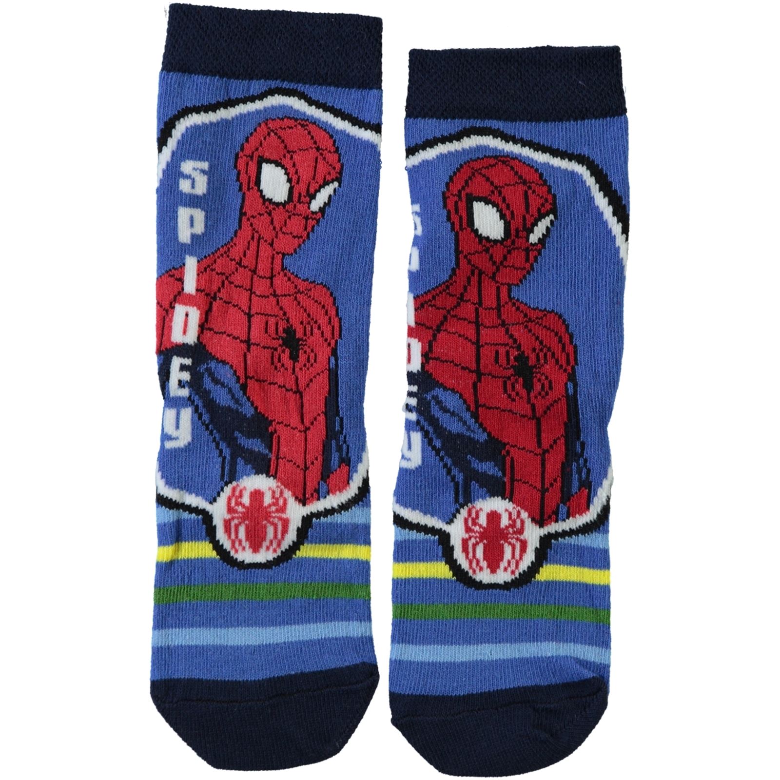 Çimpa Spiderman Erkek Çocuk Çorap 3-9 Yaş Saks Mavisi