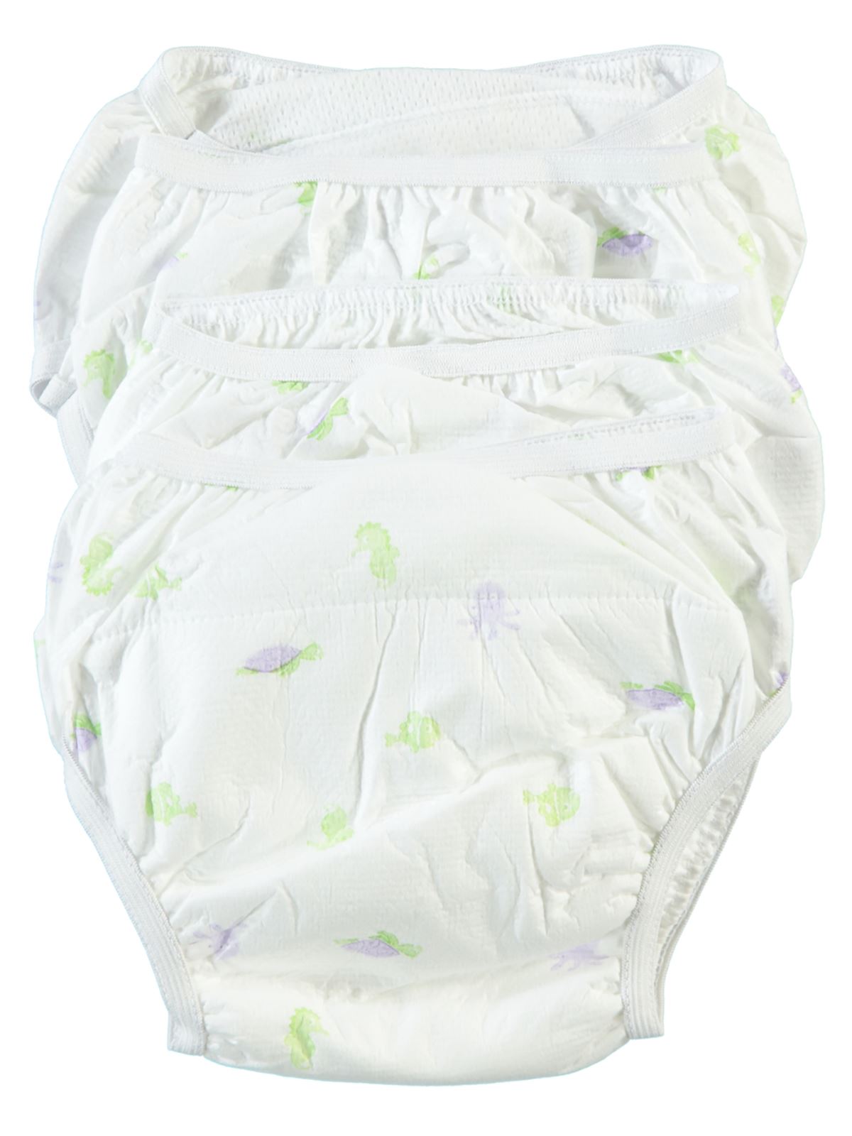 Sevi Bebe 4'lü Tek Kullanımlık Alıştırma Çamaşırı Beyaz