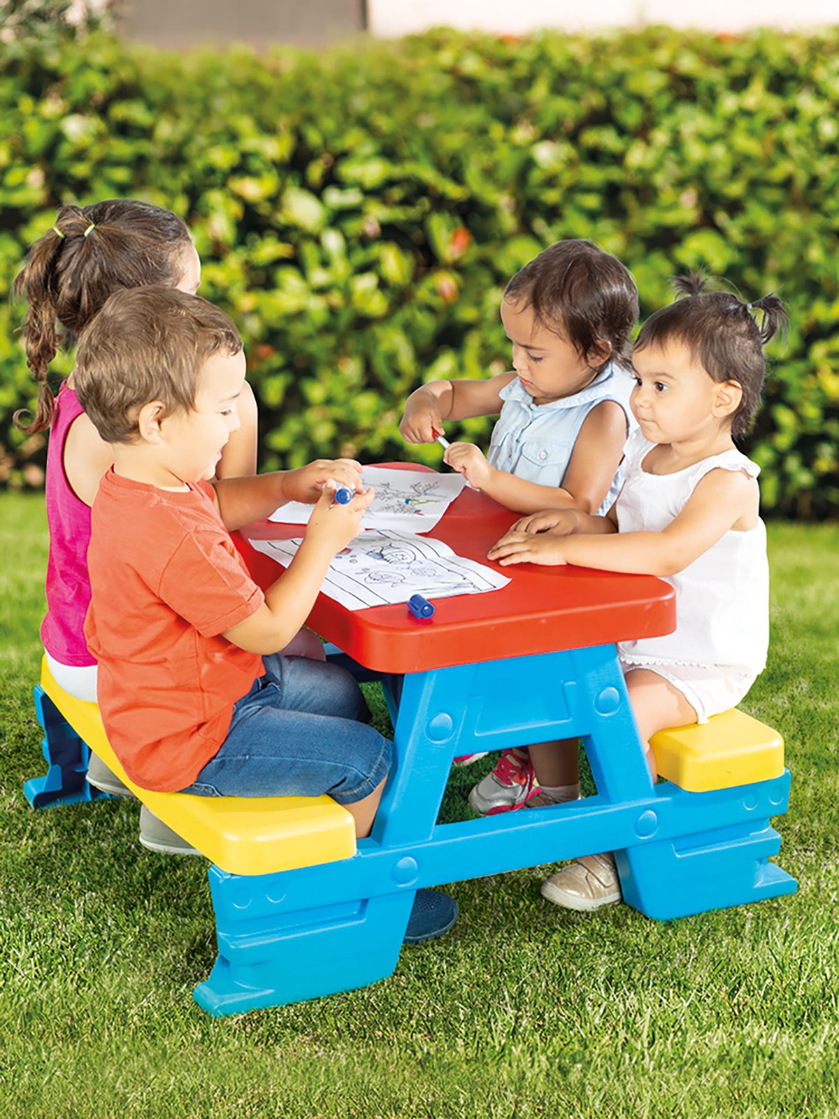 Dolu 4 Kişilik Çocuk Piknik Masası 2+ Yaş