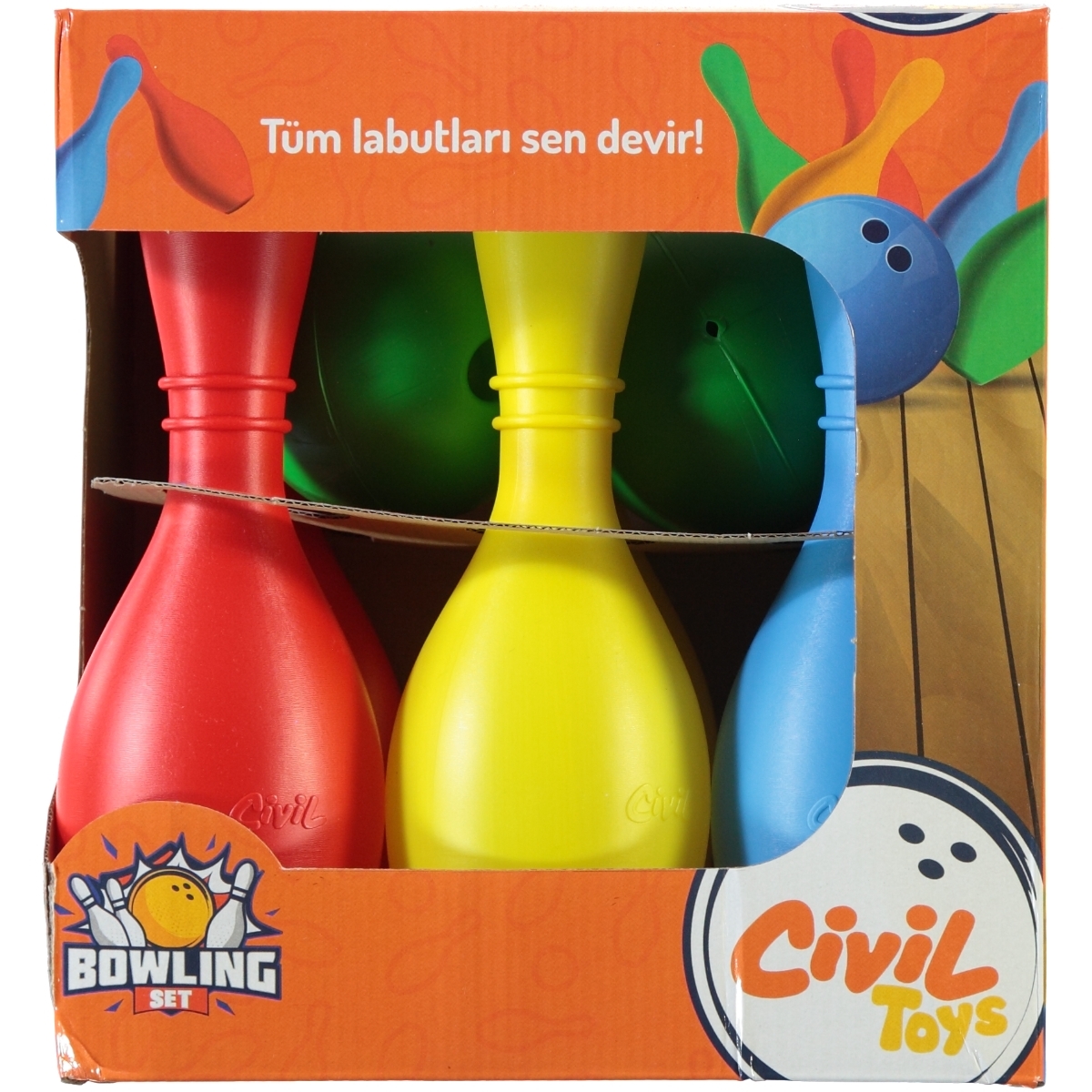 Civil Toys Bowling Set 3+ Yaş Karma-Renkli