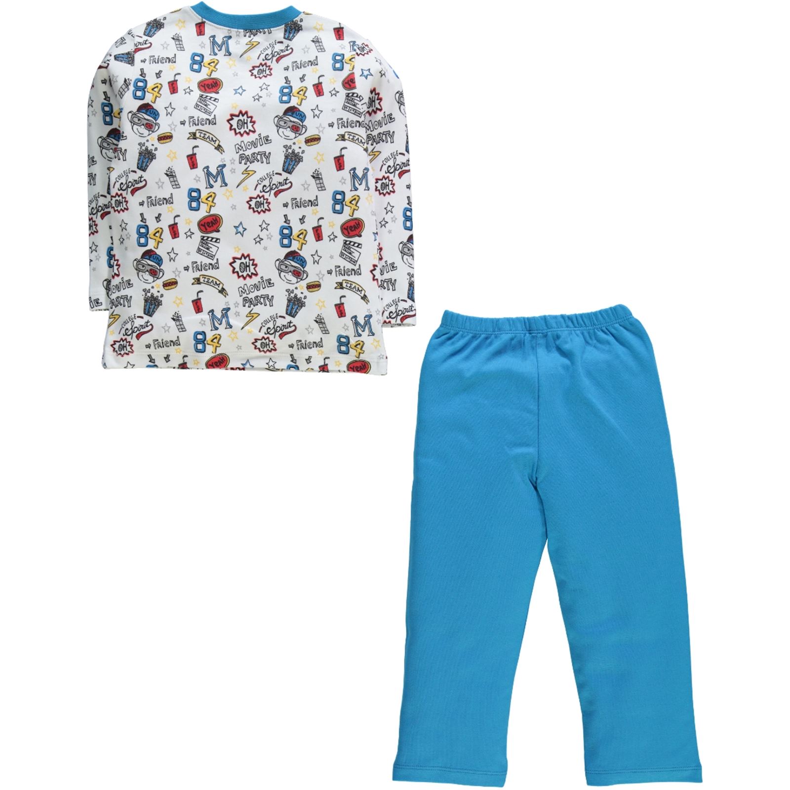 Cvl Erkek Çocuk Pijama Takımı 6-9 Yaş Mavi