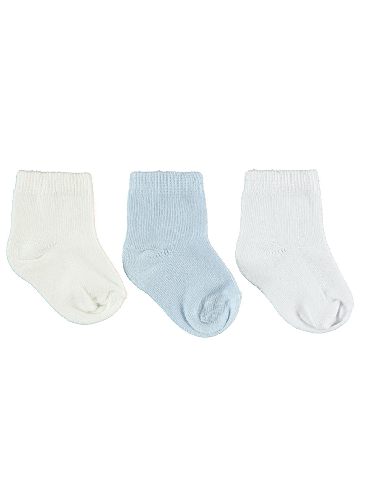 Civil Baby Erkek Bebek 3'lü Çorap Mavi