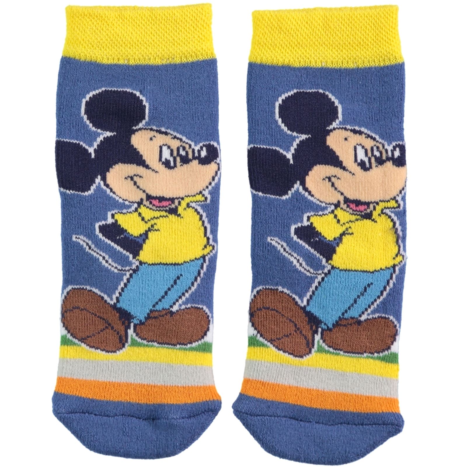 Mickey Mouse Erkek Çocuk Çorap 3-7 Yaş Sarı