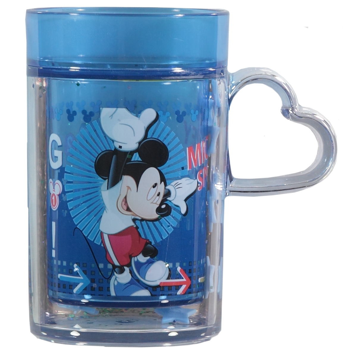Mickey Mouse Plastik Sulu Bardak Mavi