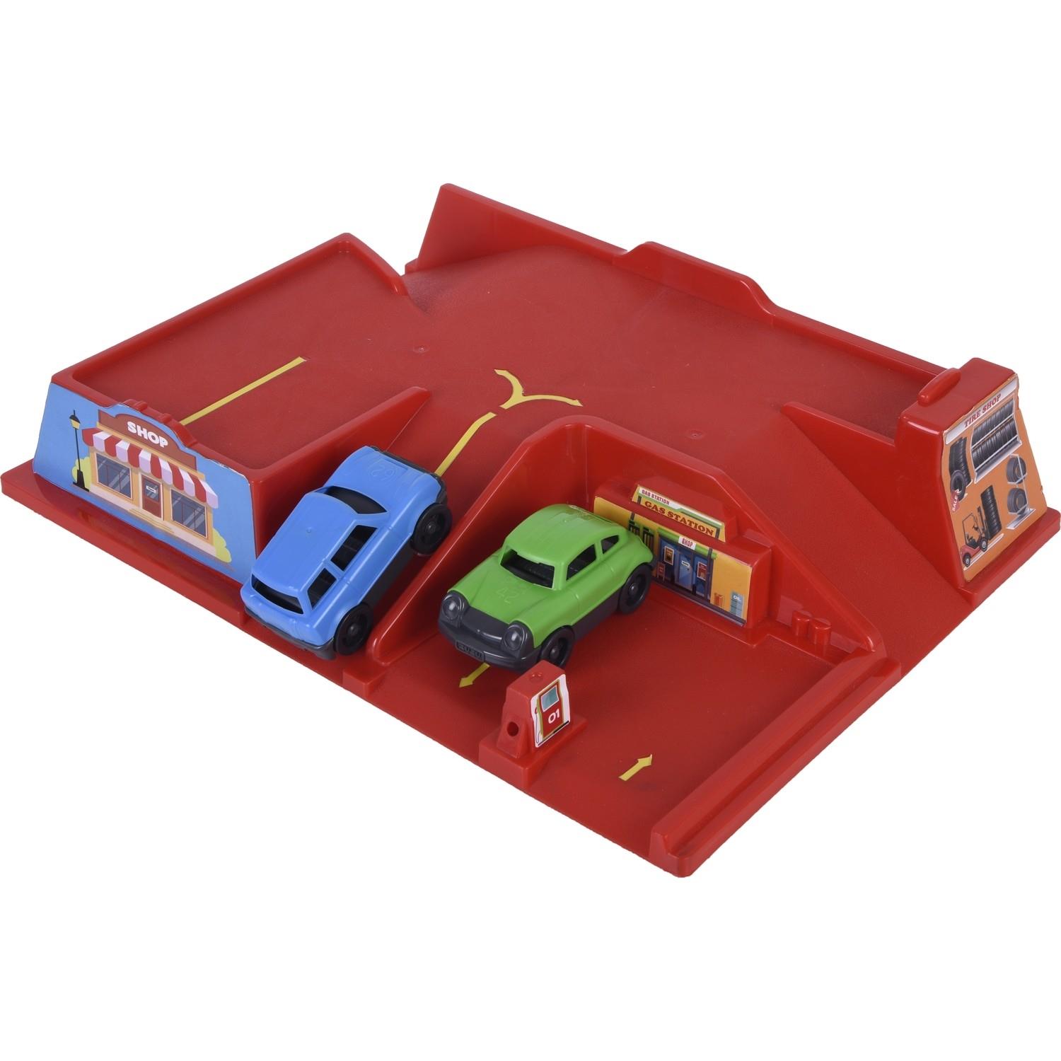 Zuzu Toys Kutulu Otopark Seti 3+ Yaş Kırmızı