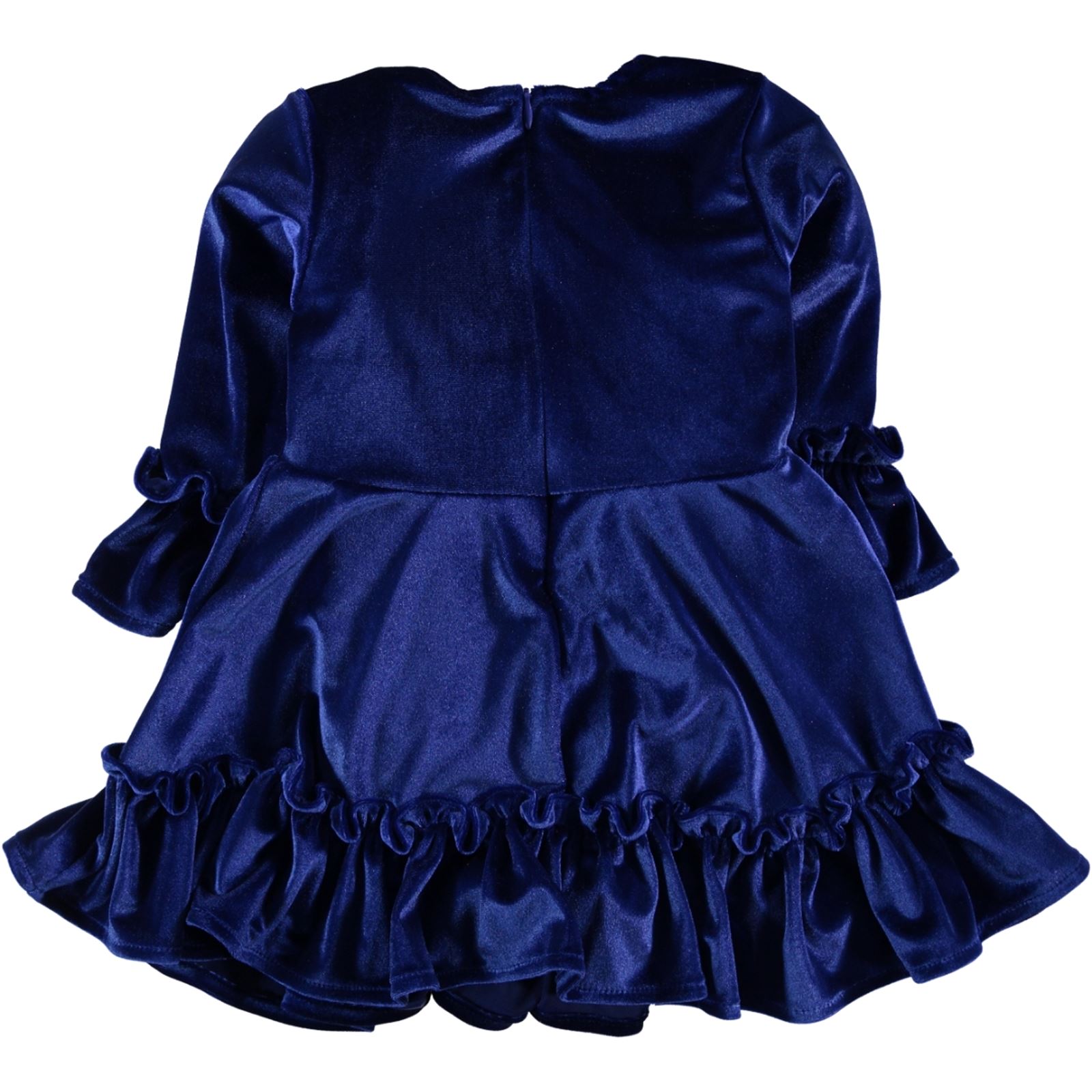 Missiva Kız Çocuk Elbise 6-9 Yaş Saks Mavisi