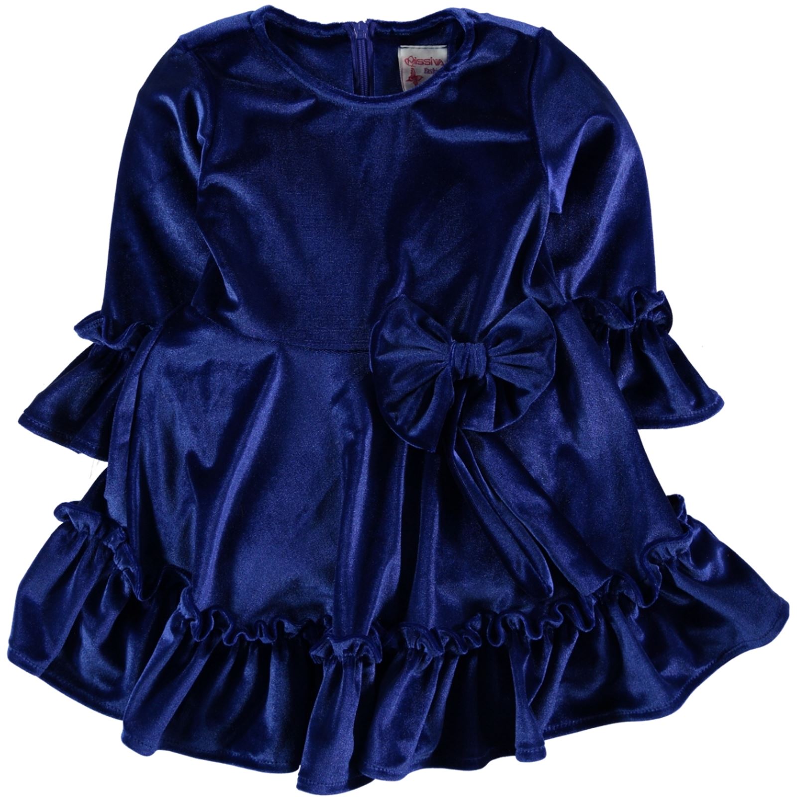 Missiva Kız Çocuk Elbise 6-9 Yaş Saks Mavisi