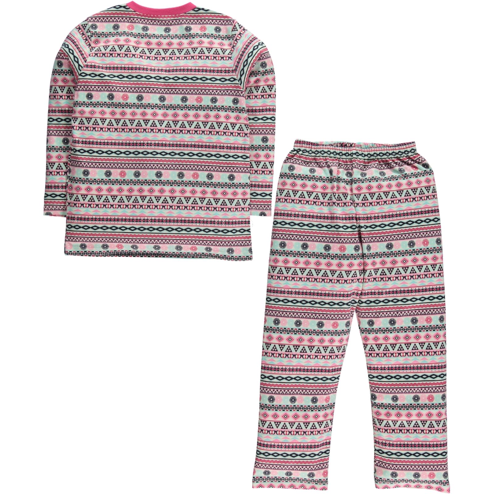 Cvl Kız Çocuk Pijama Takımı 6-9 Yaş Fuşya
