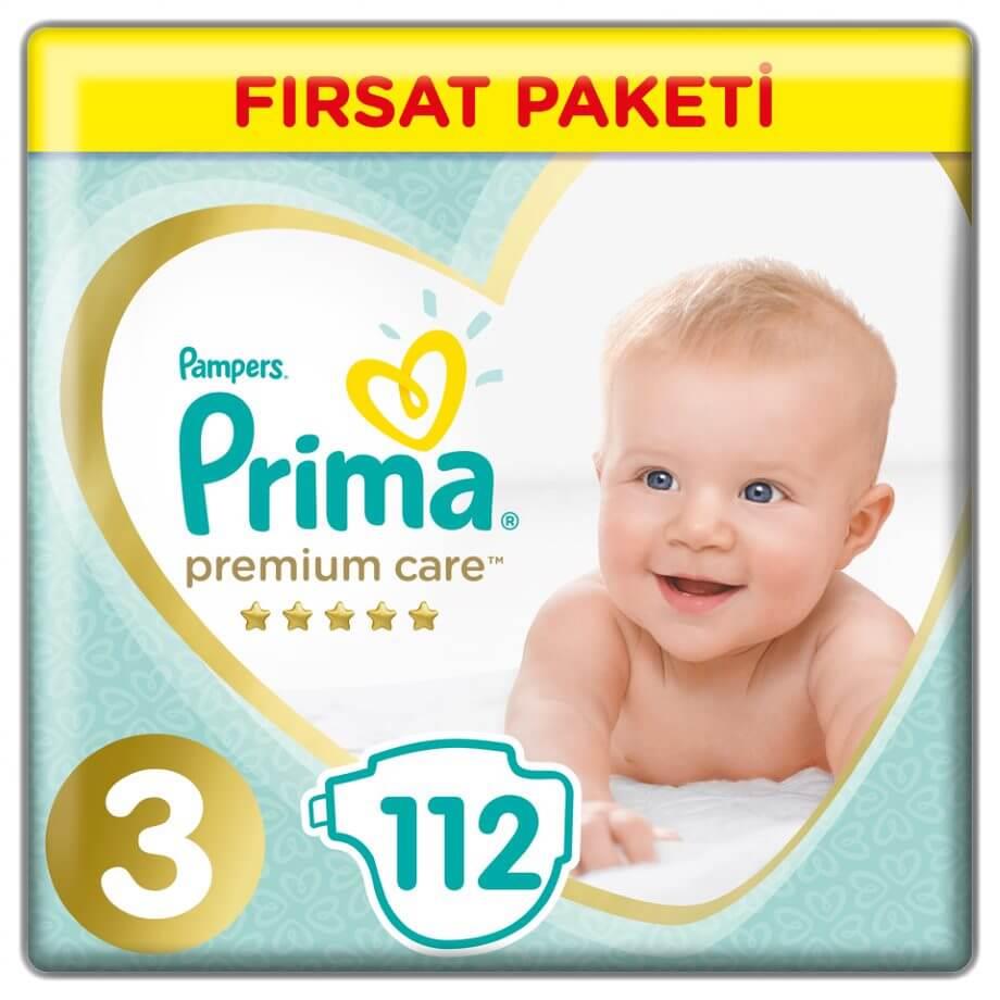 Prima Bebek Bezi Premium Care 3 Beden 112 Adet Midi Fırsat Paketi