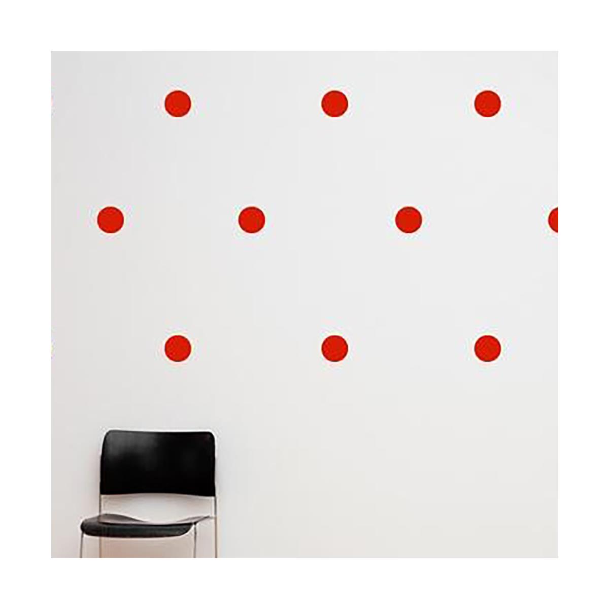 Yuvarlak Puantiye Duvar Süsleri Polska Dots Küçük 200 Adet Kırmızı