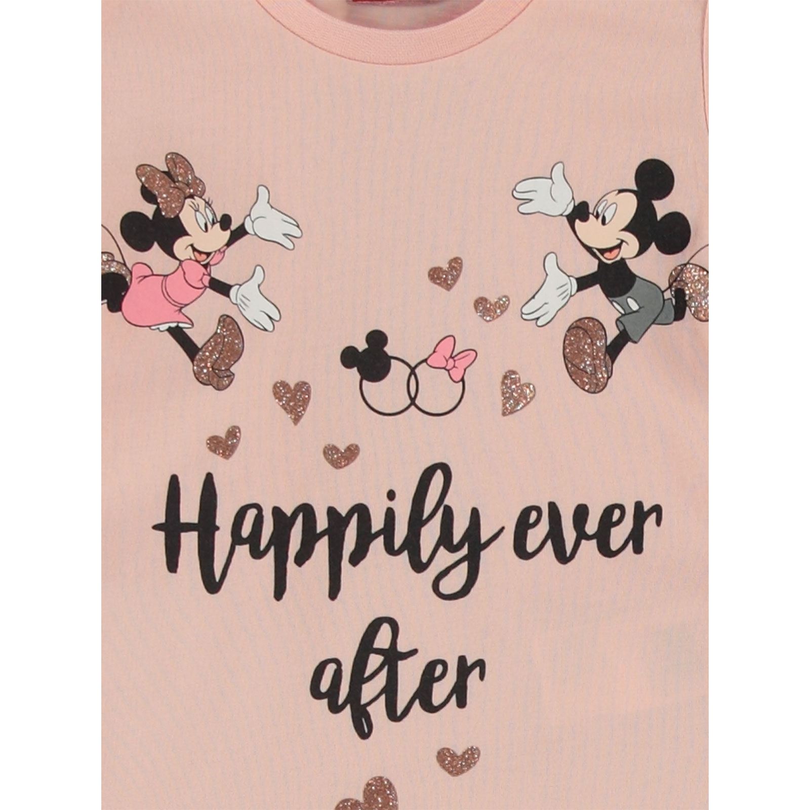 Mickey Mouse ve Arkadaşları Kız Çocuk Pijama Takımı 1-4 Yaş Pembe
