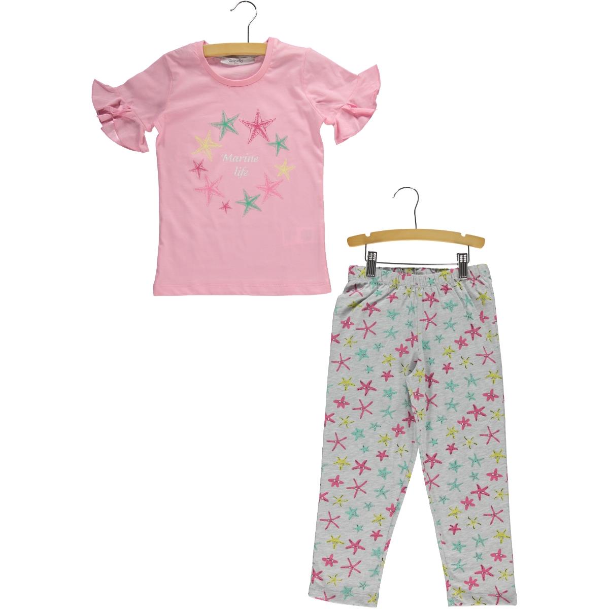 Roly Poly Kız Çocuk Pijama Takımı 5-8 Yaş Pembe