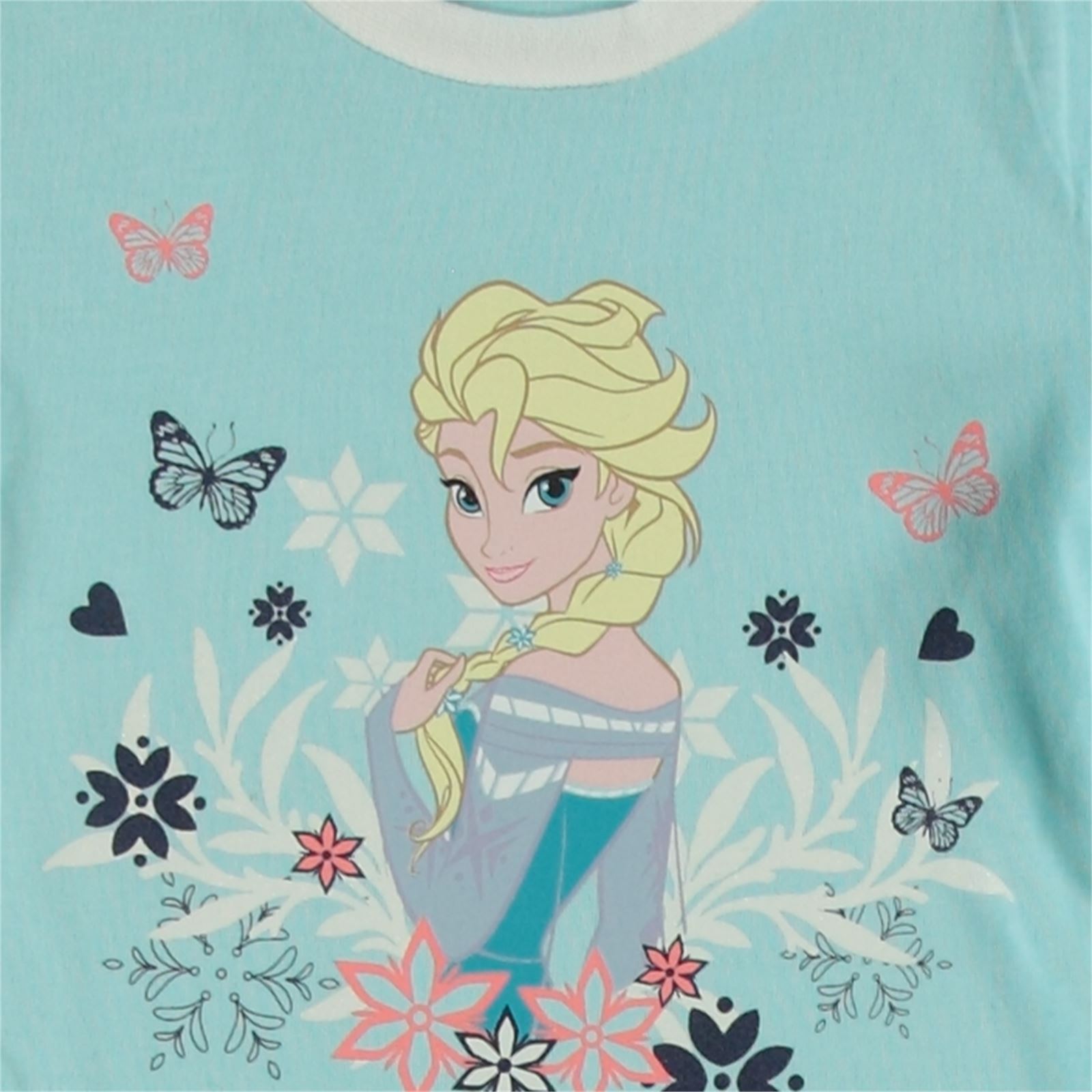 Frozen Kız Çocuk Pijama Takımı 1-4 Yaş Mavi