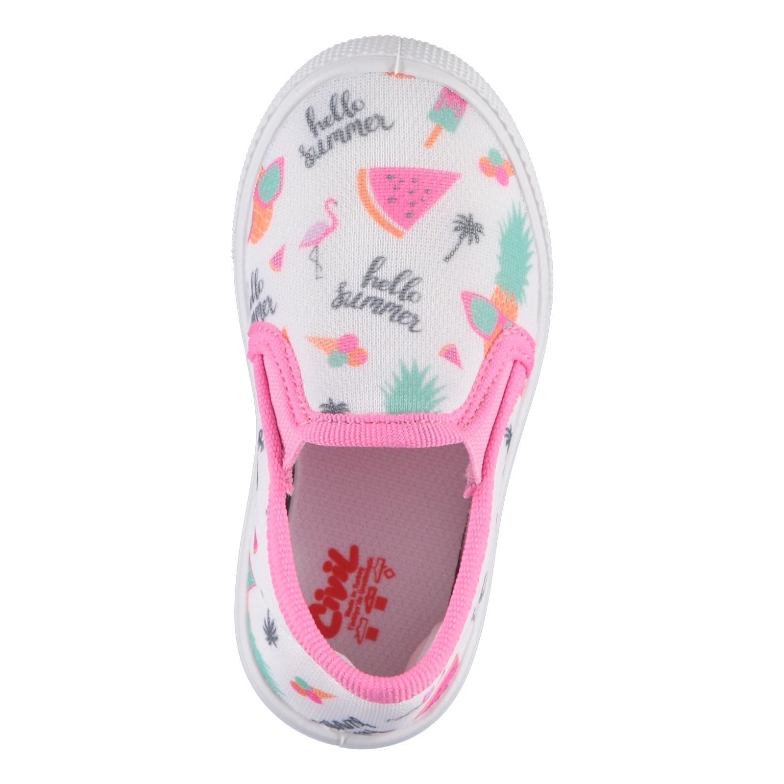 Civil Kız Bebek Keten Ayakkabı 21-25 Numara Beyaz