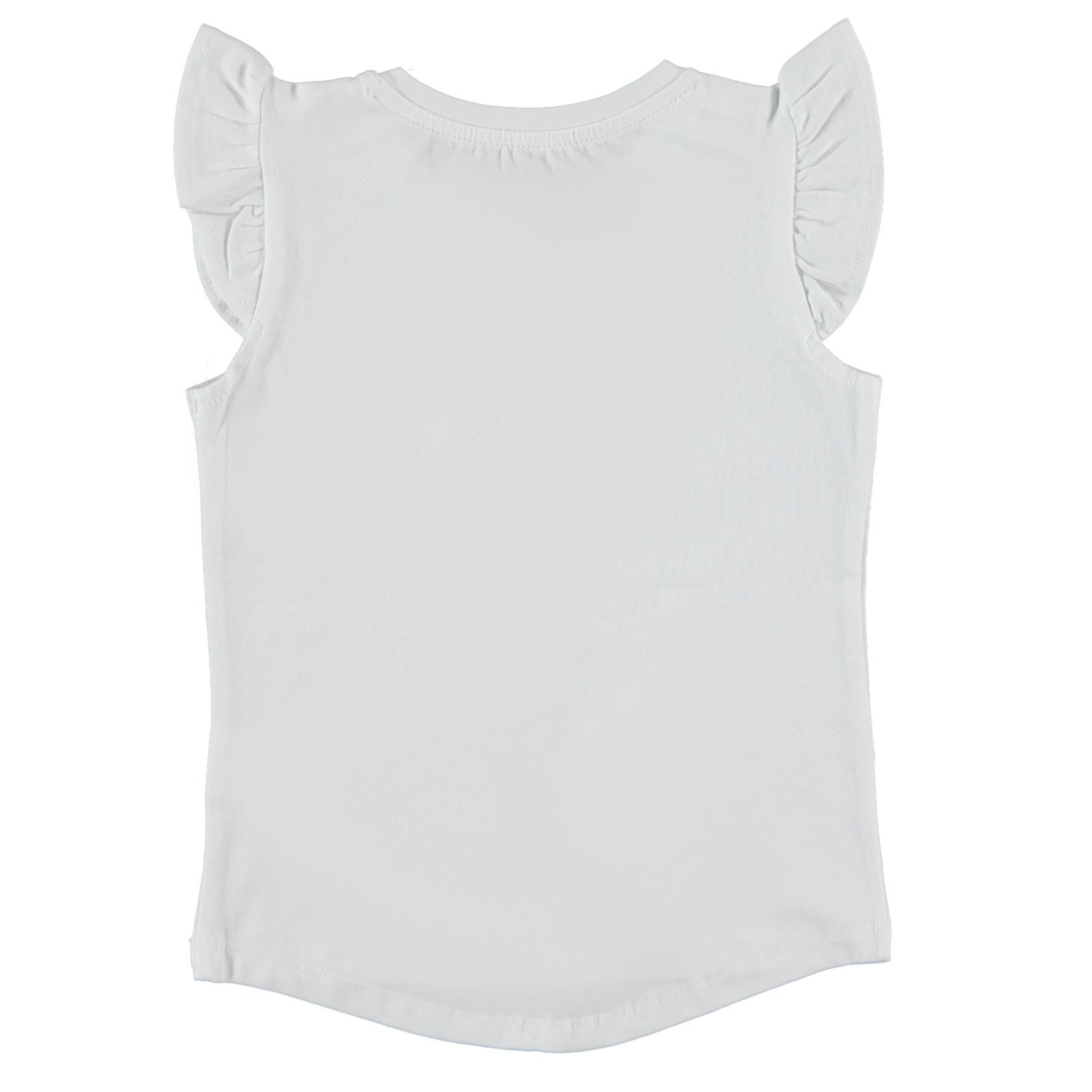 Cvl Kız Çocuk Çantalı Tişört 2-5 Yaş Beyaz