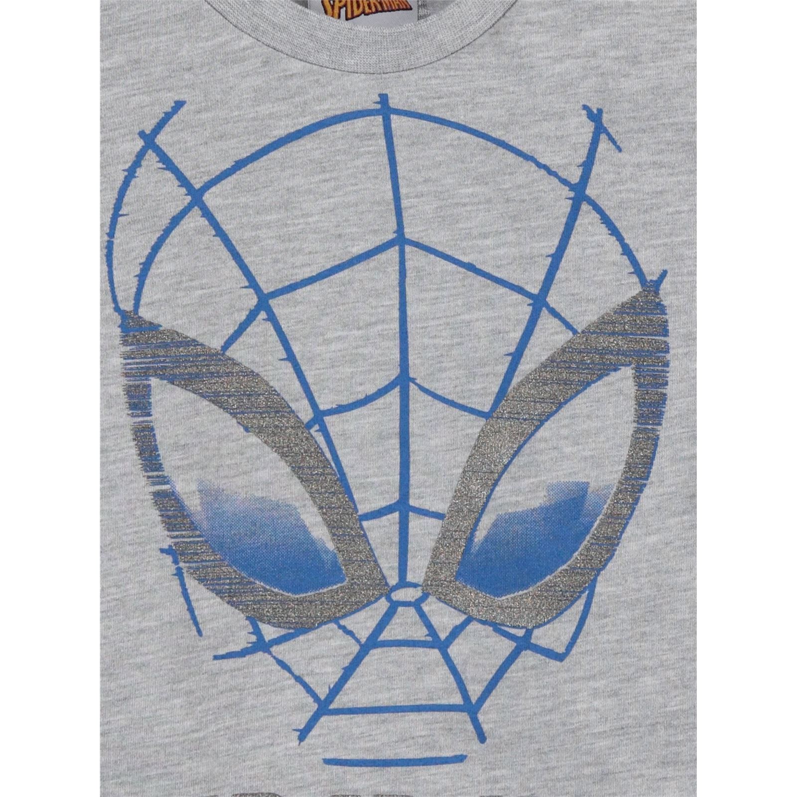 Spiderman Erkek Çocuk Tişört 3-8 Yaş Gri