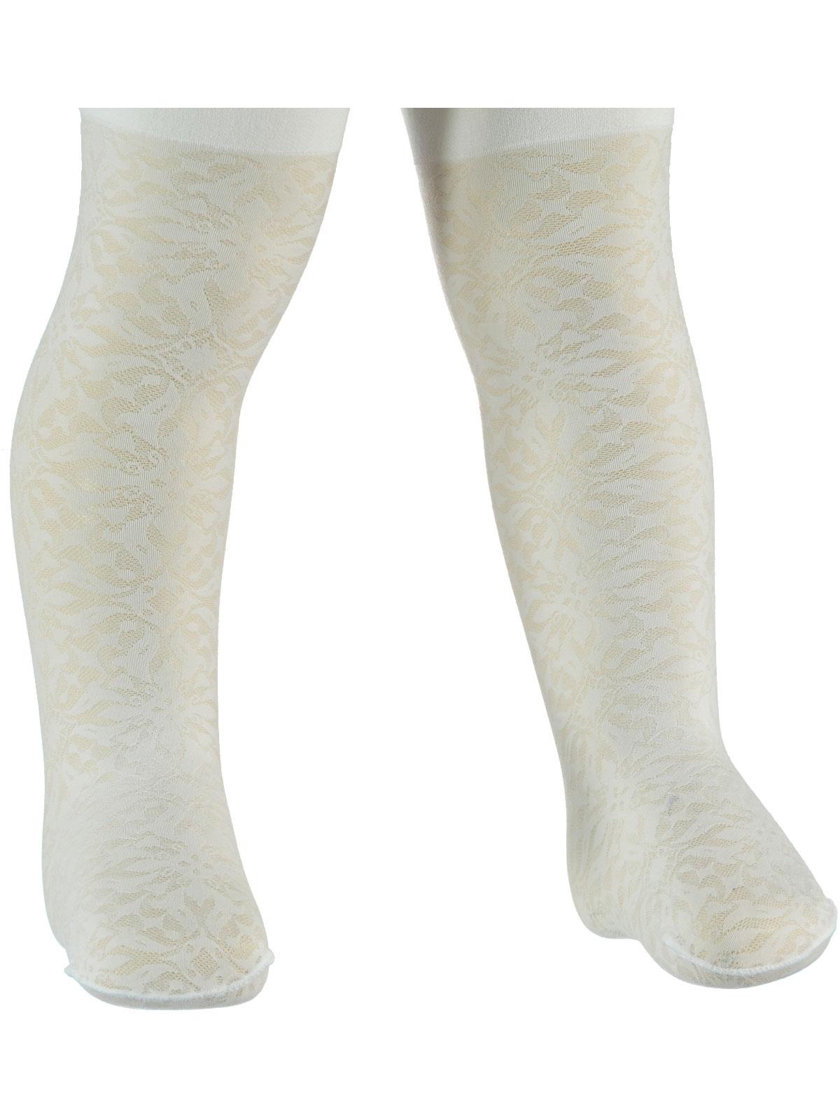 Bella Calze Kız Bebek Külotlu Çorap 6-24 Ay Beyaz