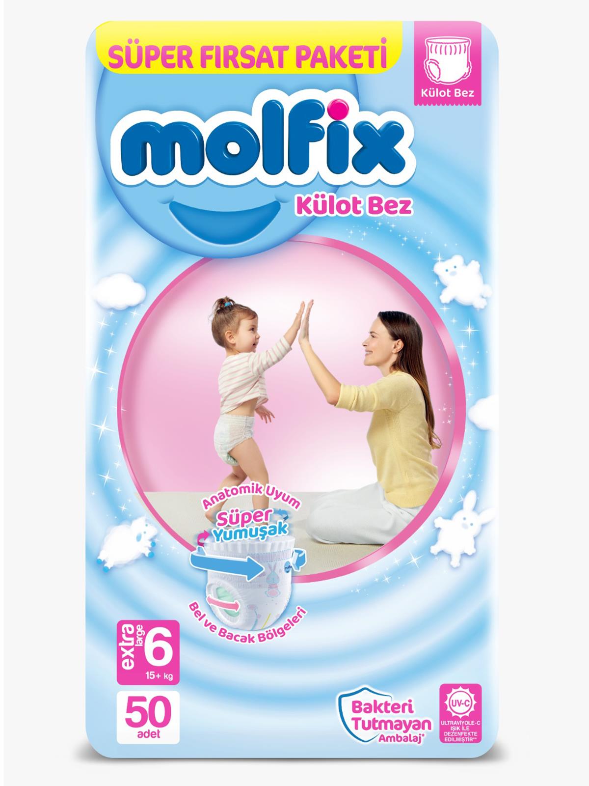 Molfix Pants Külot Bez Extra Large 50 Adet Süper Fırsat Paketi