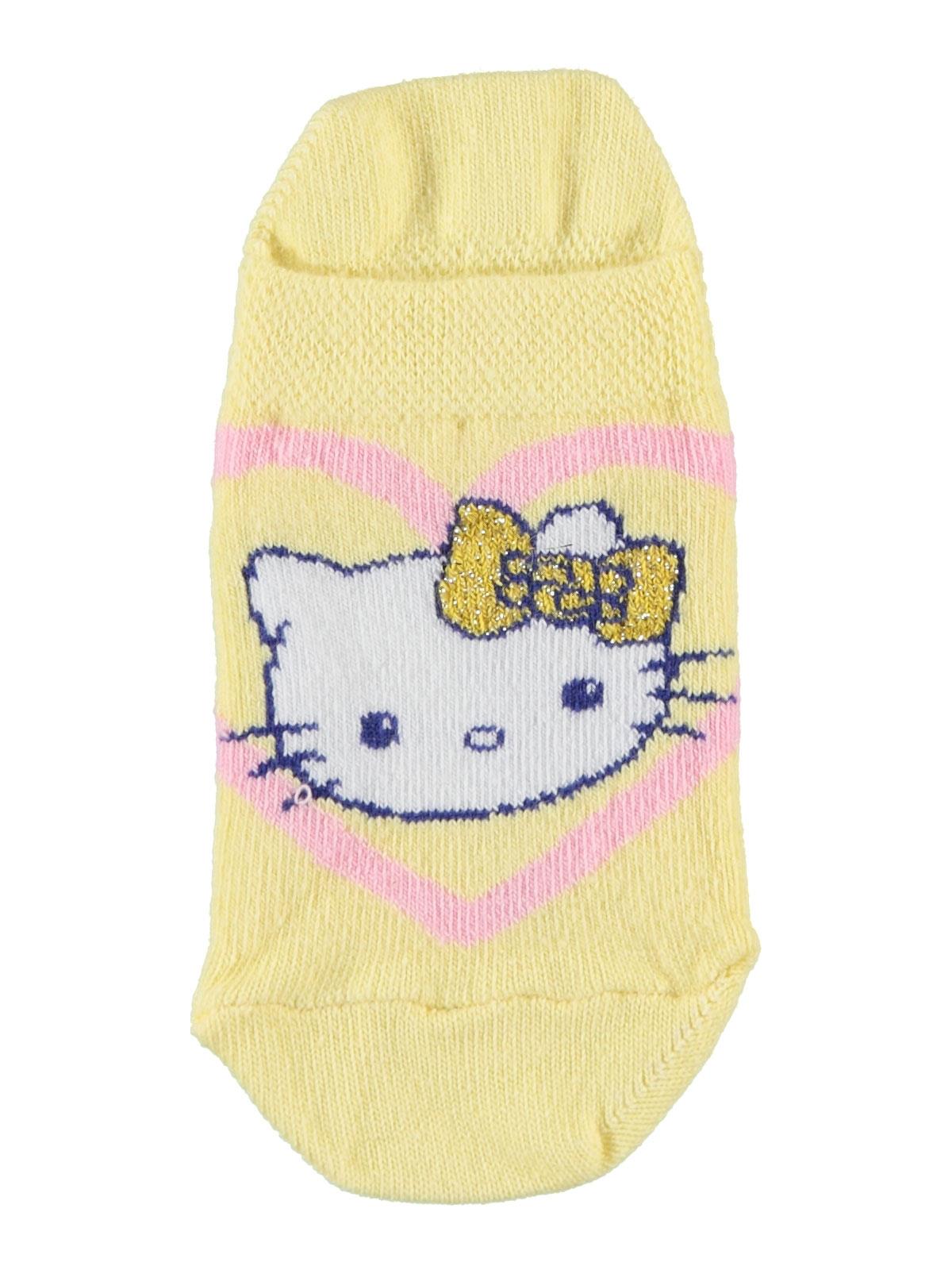 Hello Kitty Kız Çocuk Patik Çorap 3-9 Yaş Sarı