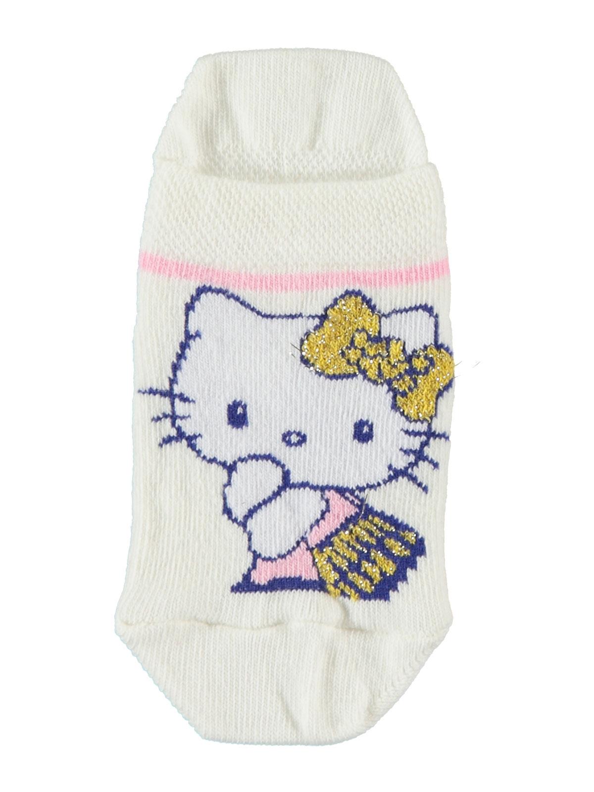Hello Kitty Kız Çocuk Patik Çorap 3-9 Yaş Ekru