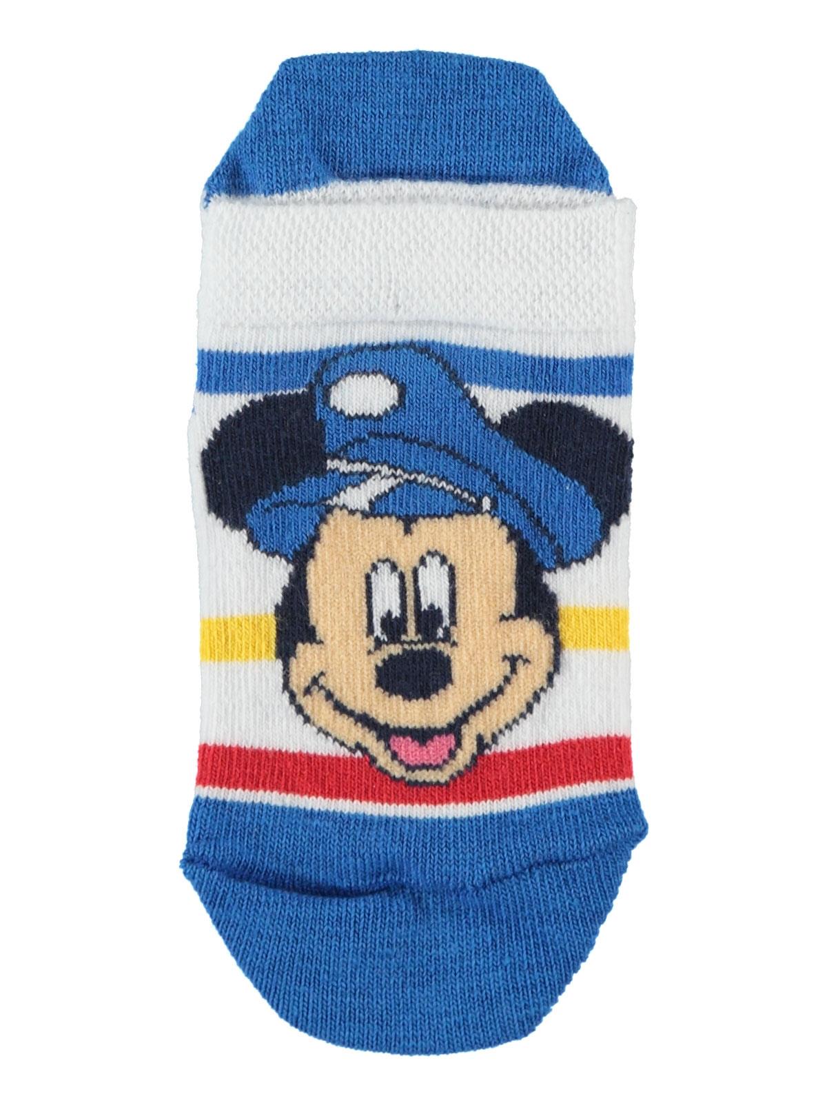 Mickey Mouse Erkek Çocuk Patik Çorap 3-7 Yaş Saks Mavisi