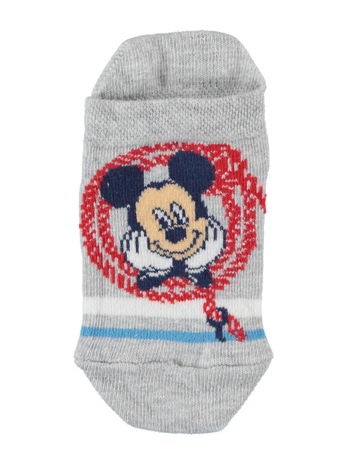 Mickey Mouse Erkek Çocuk Patik Çorap 3-7 Yaş Gri
