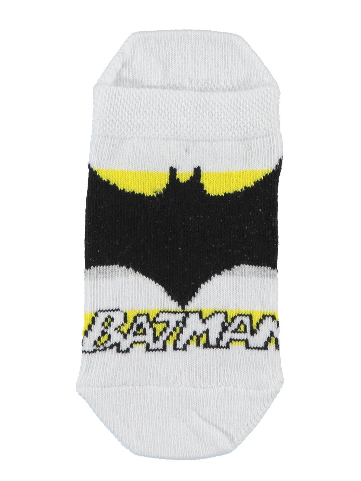 Batman Erkek Çocuk Patik Çorap 3-9 Yaş Beyaz