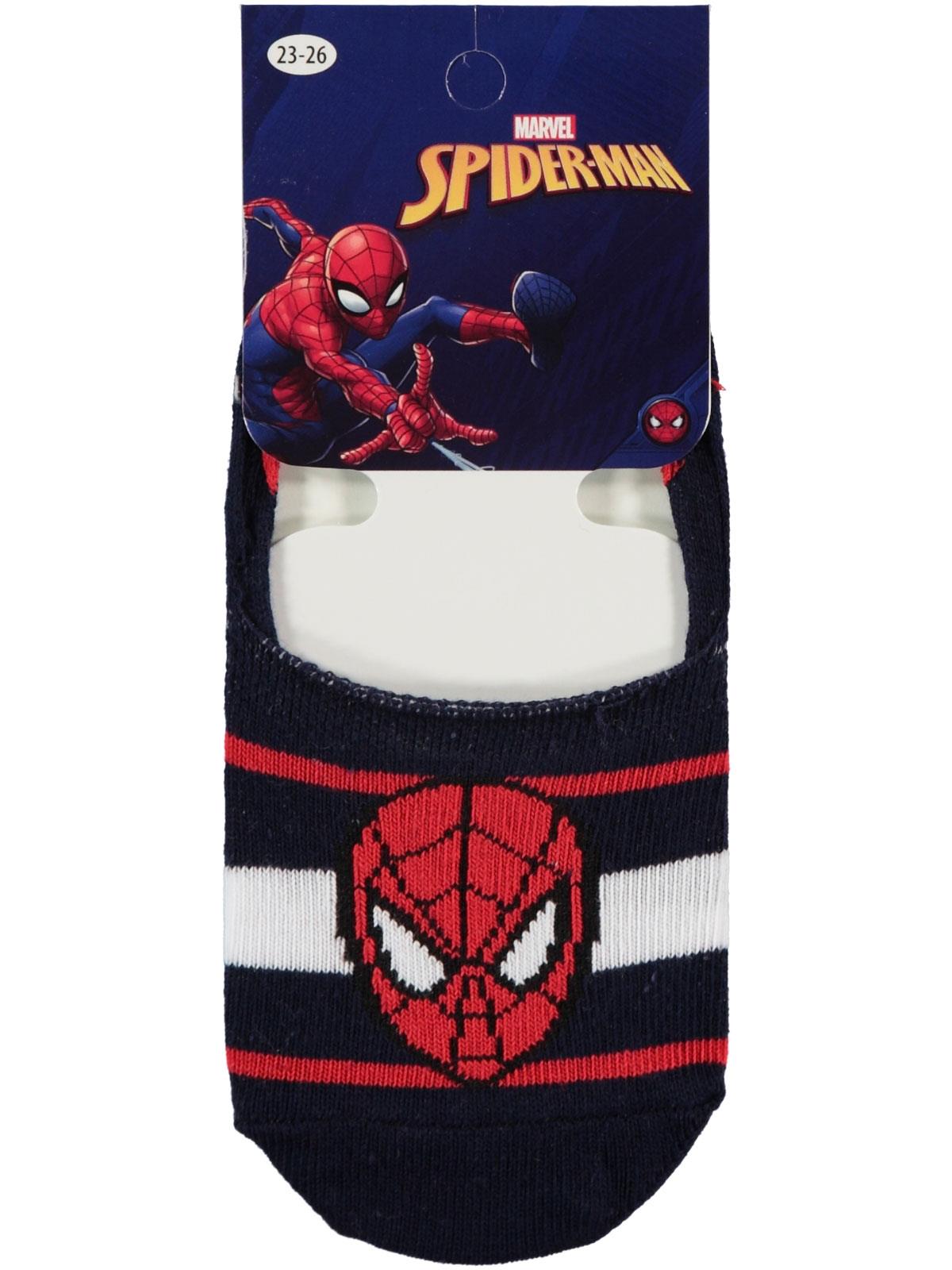 Spiderman Erkek Çocuk Babet Çorap 5-9 Yaş Lacivert