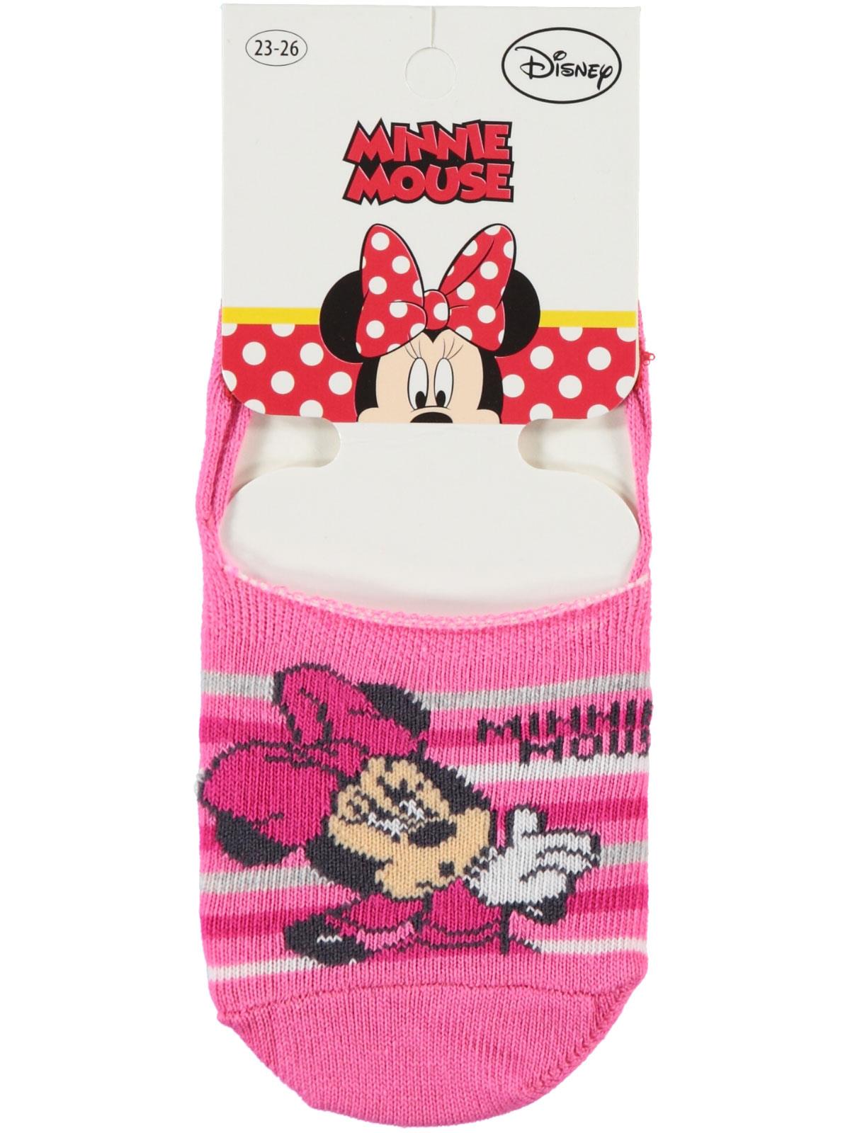 Minnie Mouse Kız Çocuk Babet Çorap 5-9 Yaş Fuşya