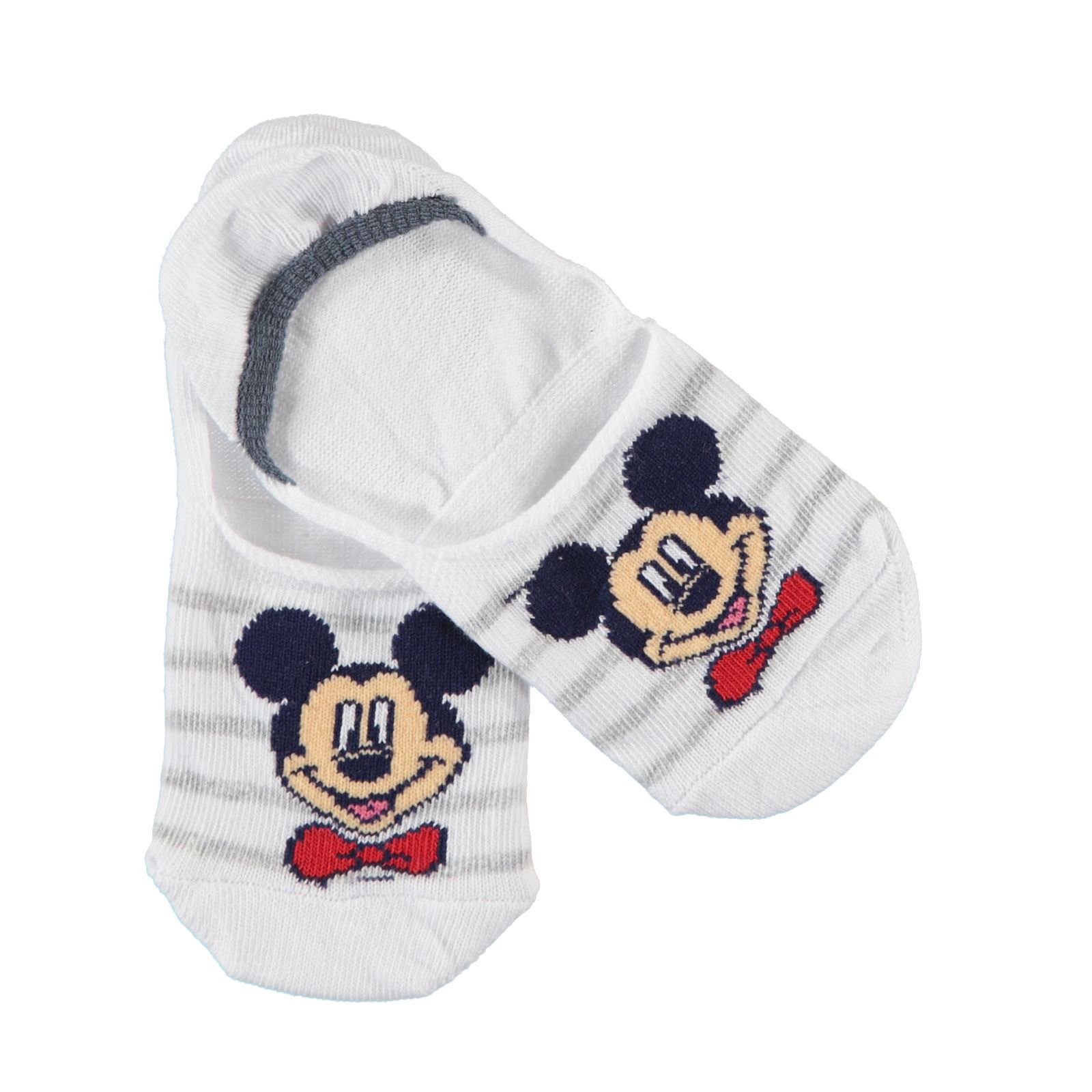 Mickey Mouse Erkek Çocuk Babet Çorap 5-9 Yaş Beyaz