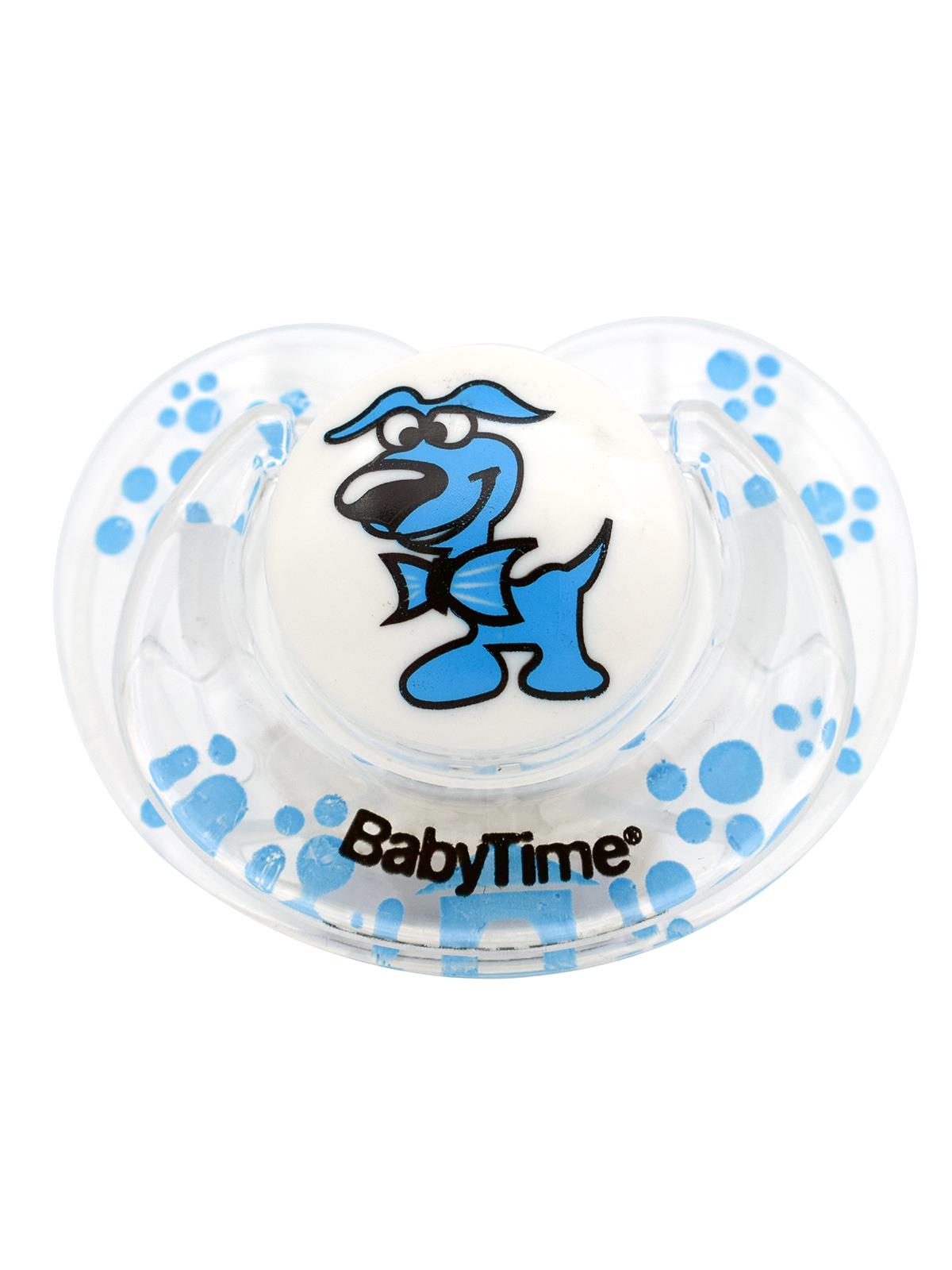 Baby Time Silikon Damaklı Şeffaf Emzik 18+ Ay Mavi