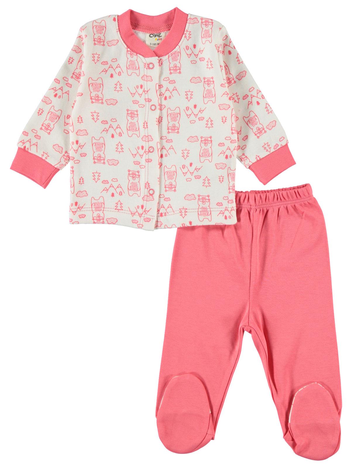 Civil Baby Bebek Pijama Takımı 0-6 Ay Narçiçeği