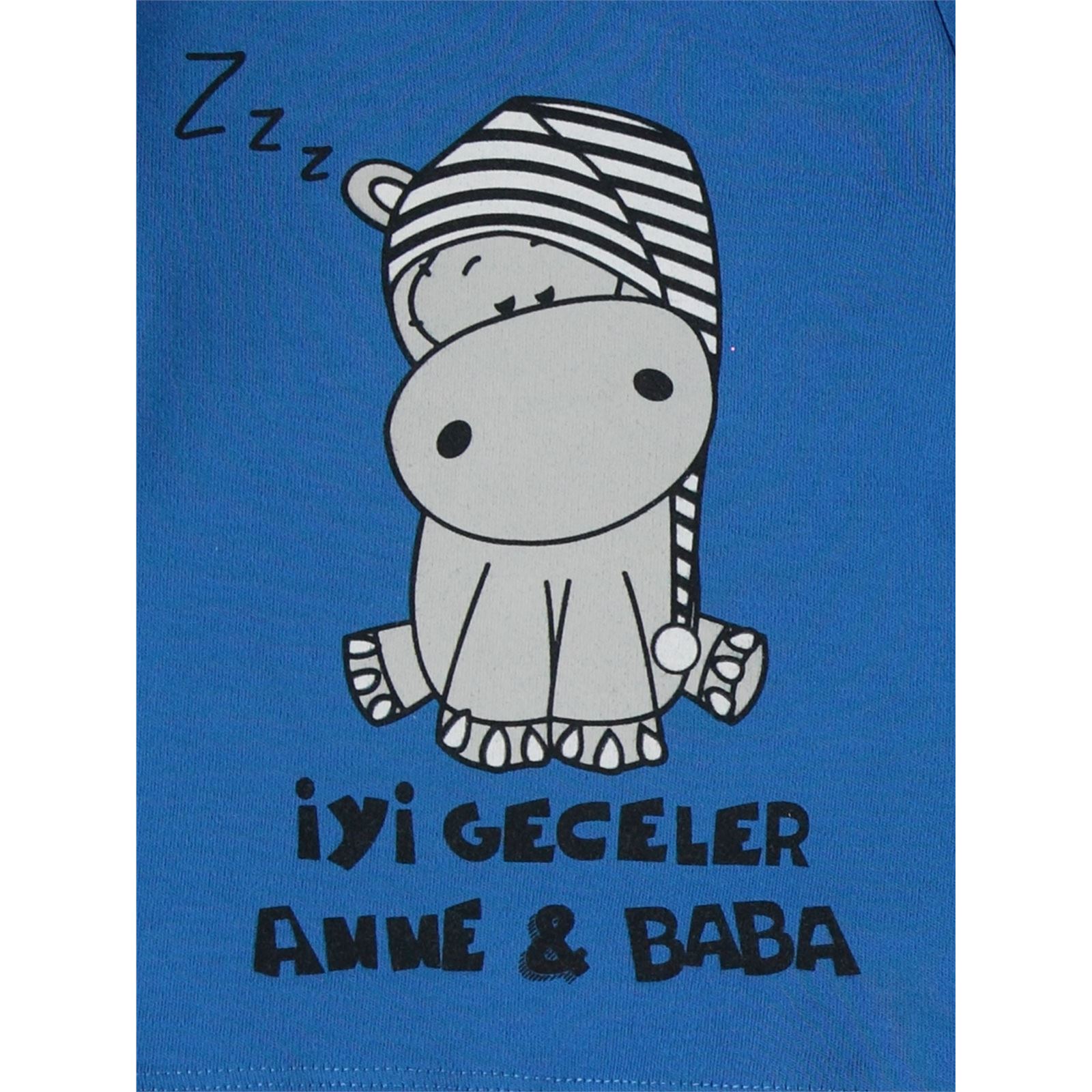 Civil Baby Erkek Bebek Pijama Takımı 6-18 Ay Saks Mavisi