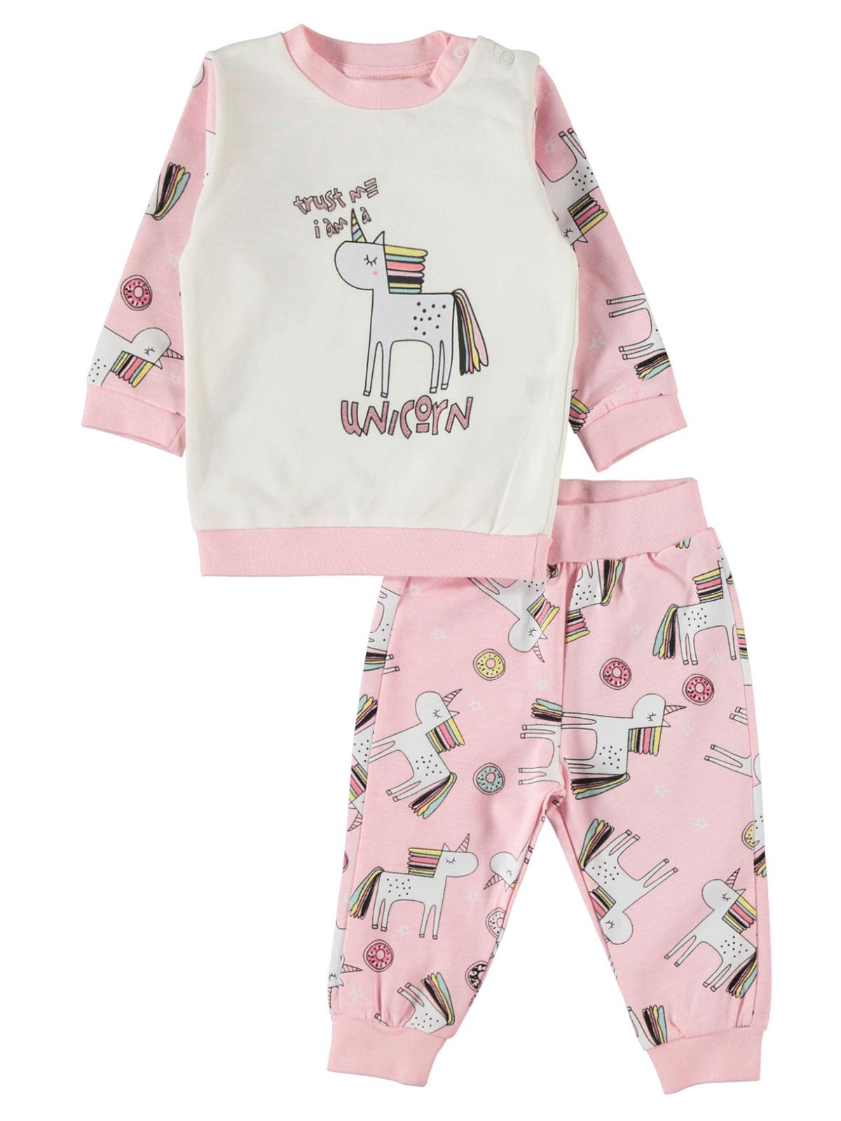 Civil Baby Kız Bebek Pijama Takımı 6-18 Ay Pembe