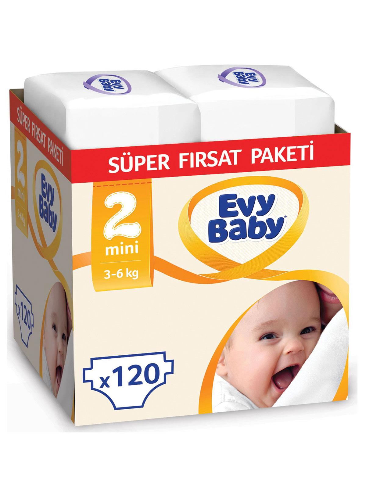 Evy Baby Bebek Bezi Süper Fırsat Paketi 2 Beden Mini 120 Adet