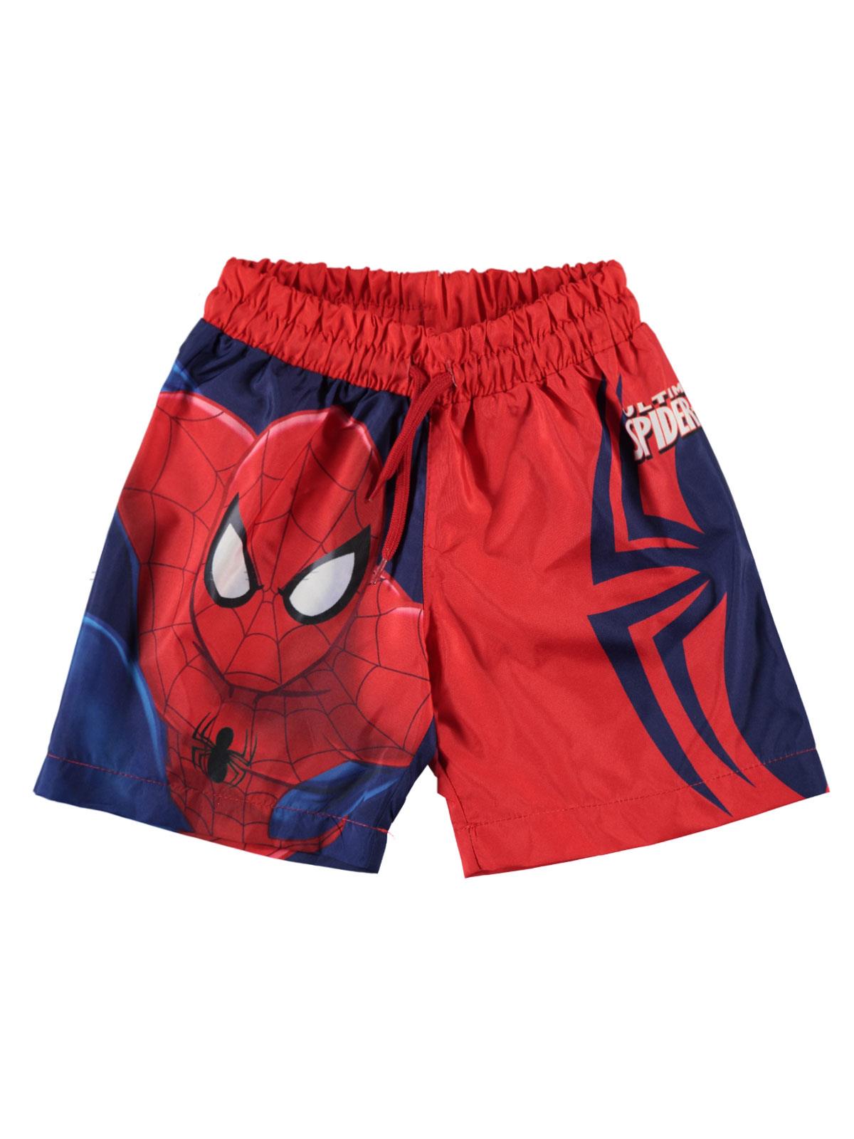 Spiderman Erkek Çocuk Deniz Şortu 3-9 Yaş Kırmızı