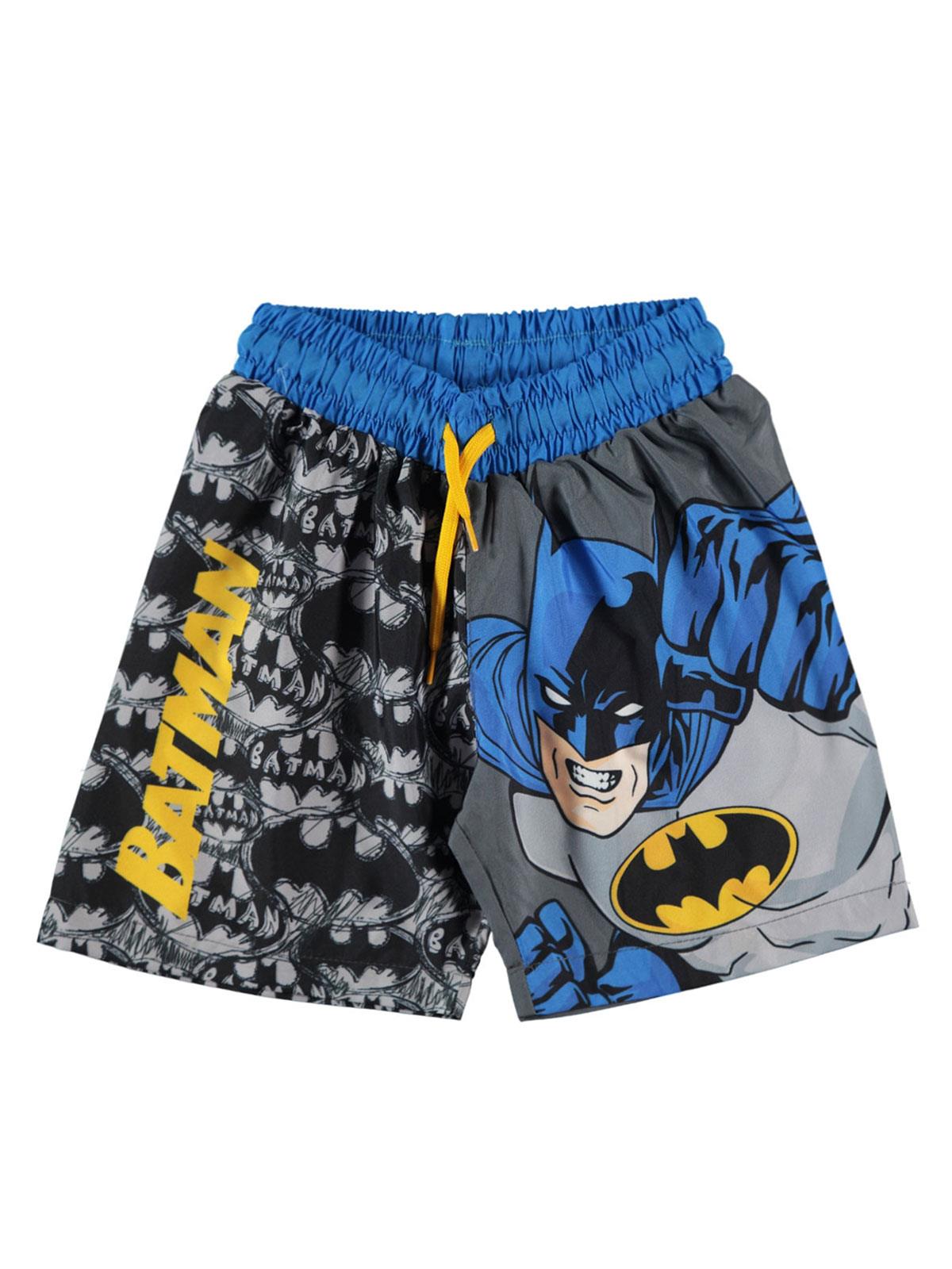 Batman Erkek Çocuk Deniz Şortu 3-9 Yaş Mavi