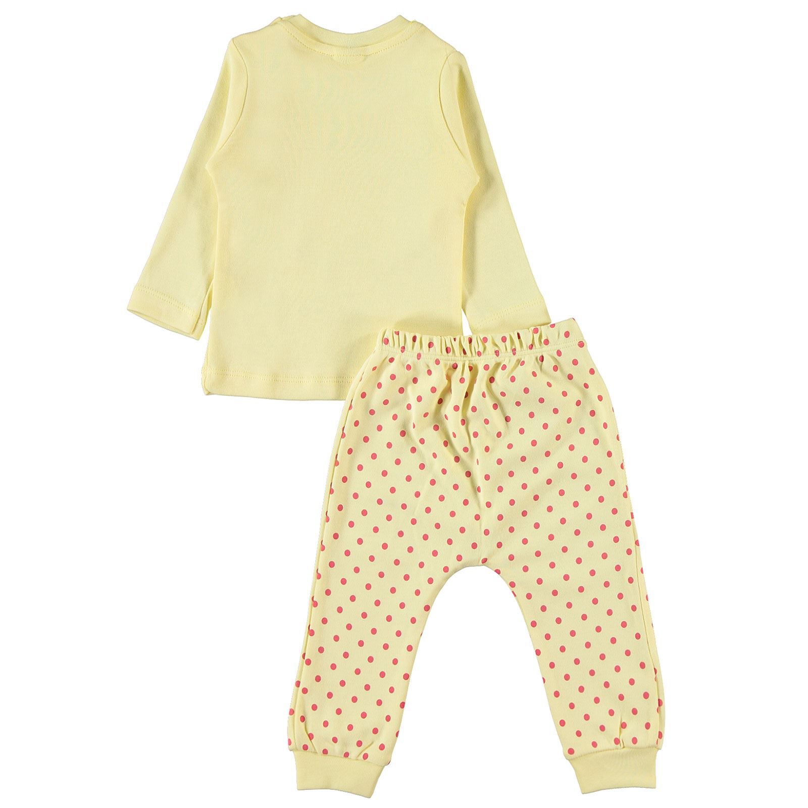 Civil Baby Kız Bebek Pijama Takımı 6-18 Ay Sarı