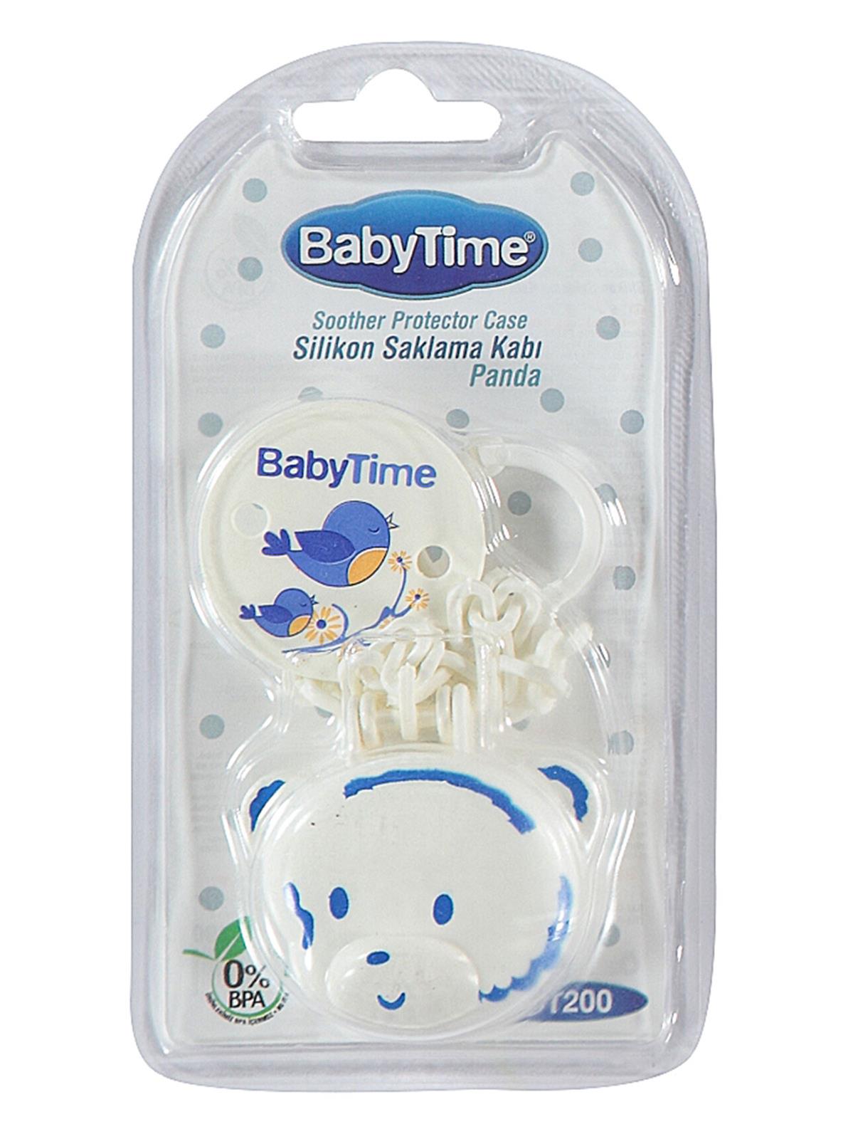 BabyTime Panda Figürlü Silikon Saklama Kabı Beyaz