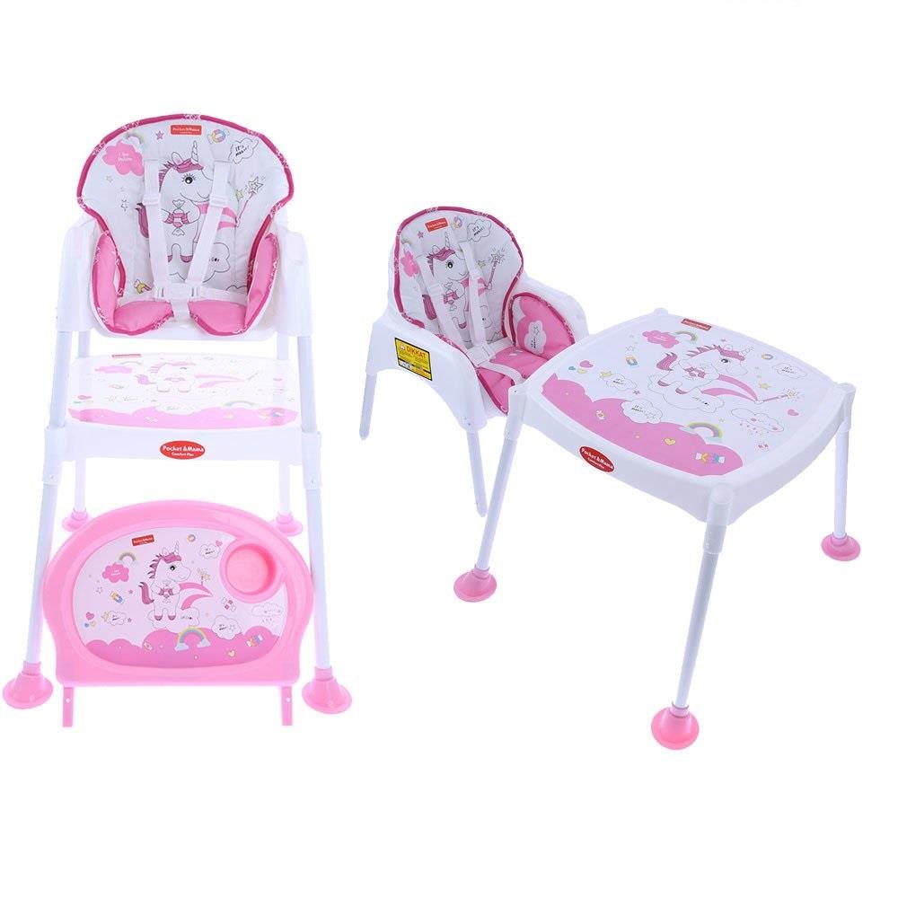 Pocket & Mama Çalışma Masalı Pedli Mama Sandalyesi Unicorn