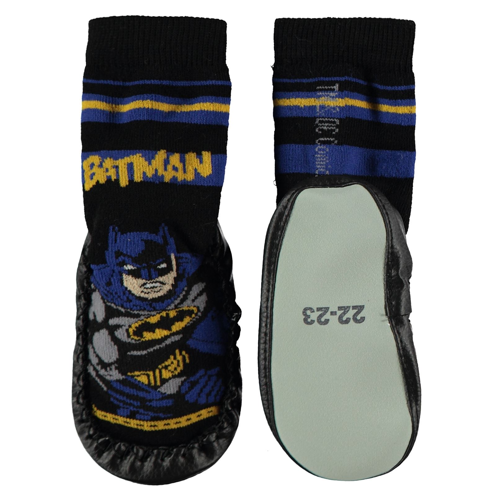 Batman Erkek Çocuk Çarık Çorap 18-24 Numara Siyah